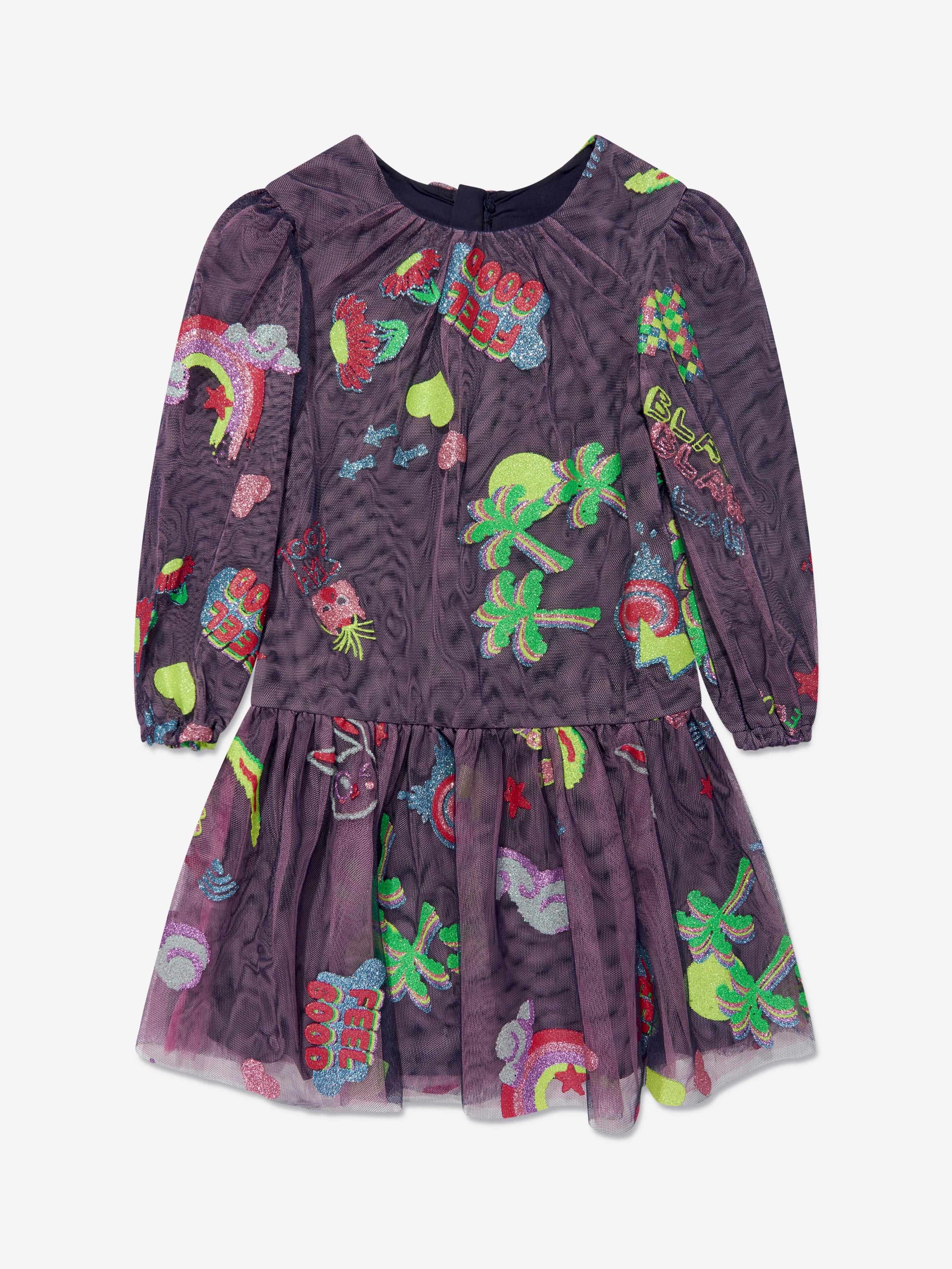 Billieblush Girls Imaginary World Dress in Navy