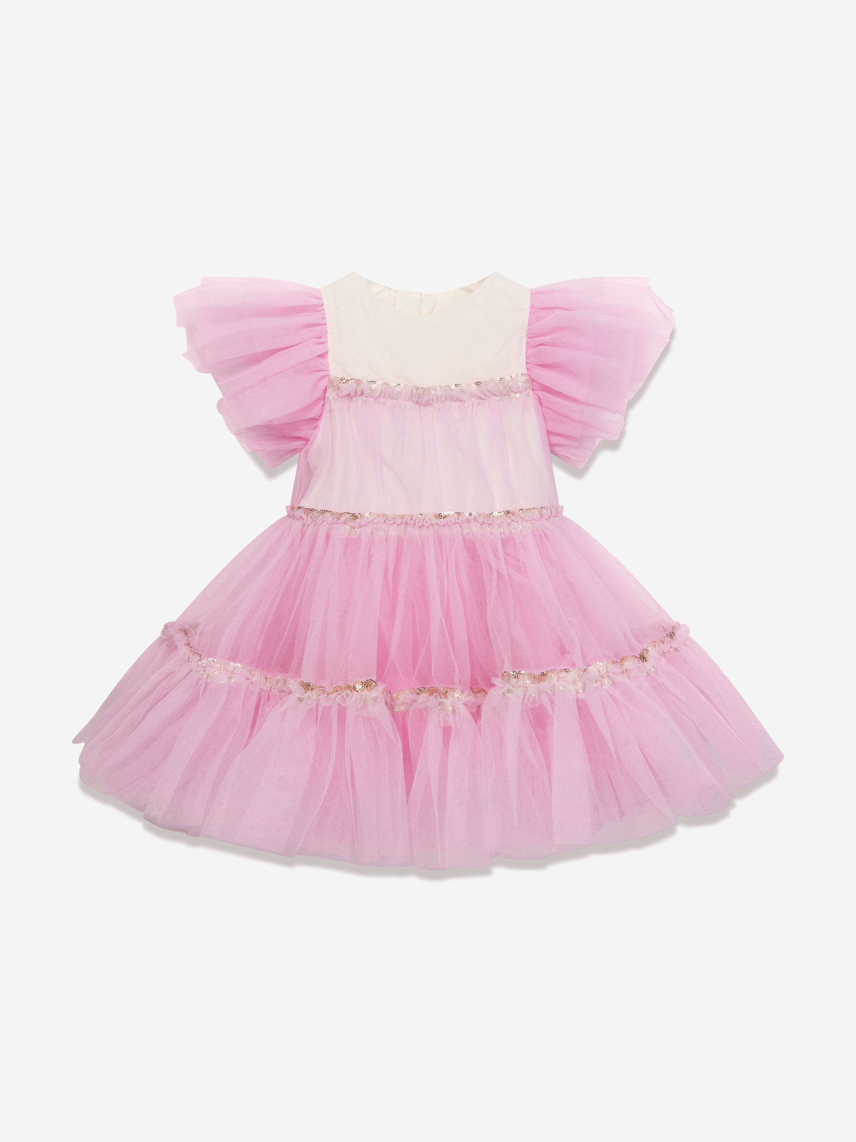 Billieblush Girls Tulle Dress in Pink