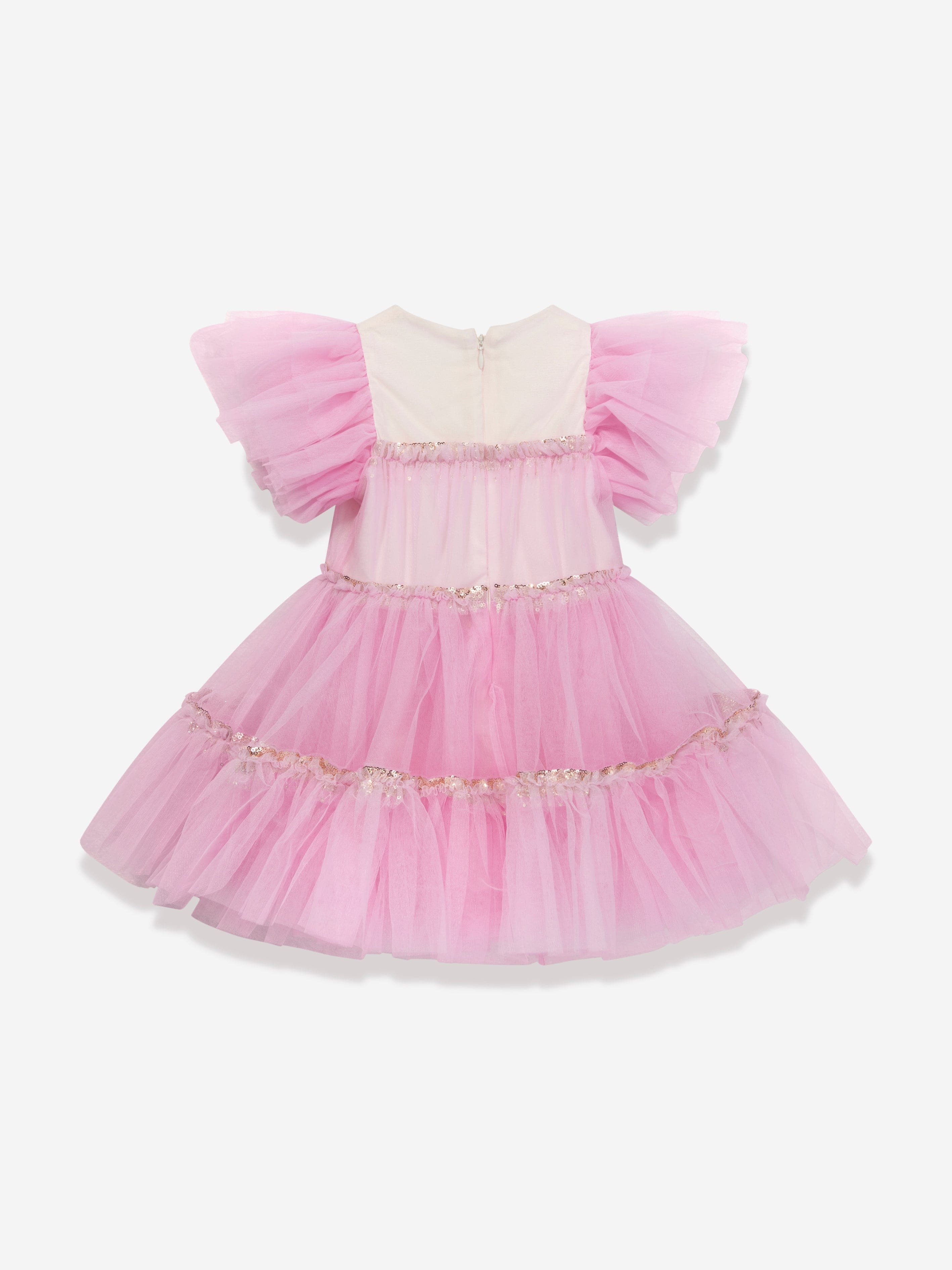 Billieblush Girls Tulle Dress in Pink