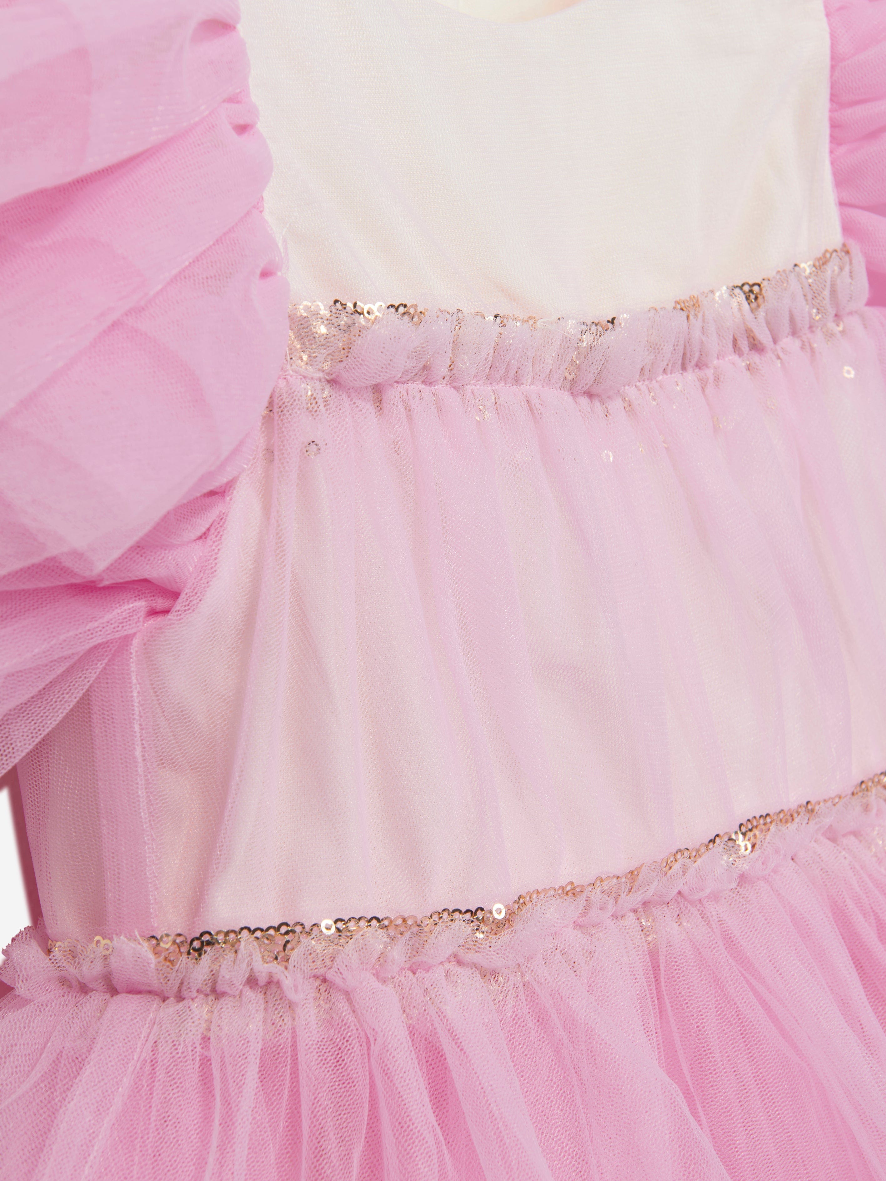 Billieblush Girls Tulle Dress in Pink