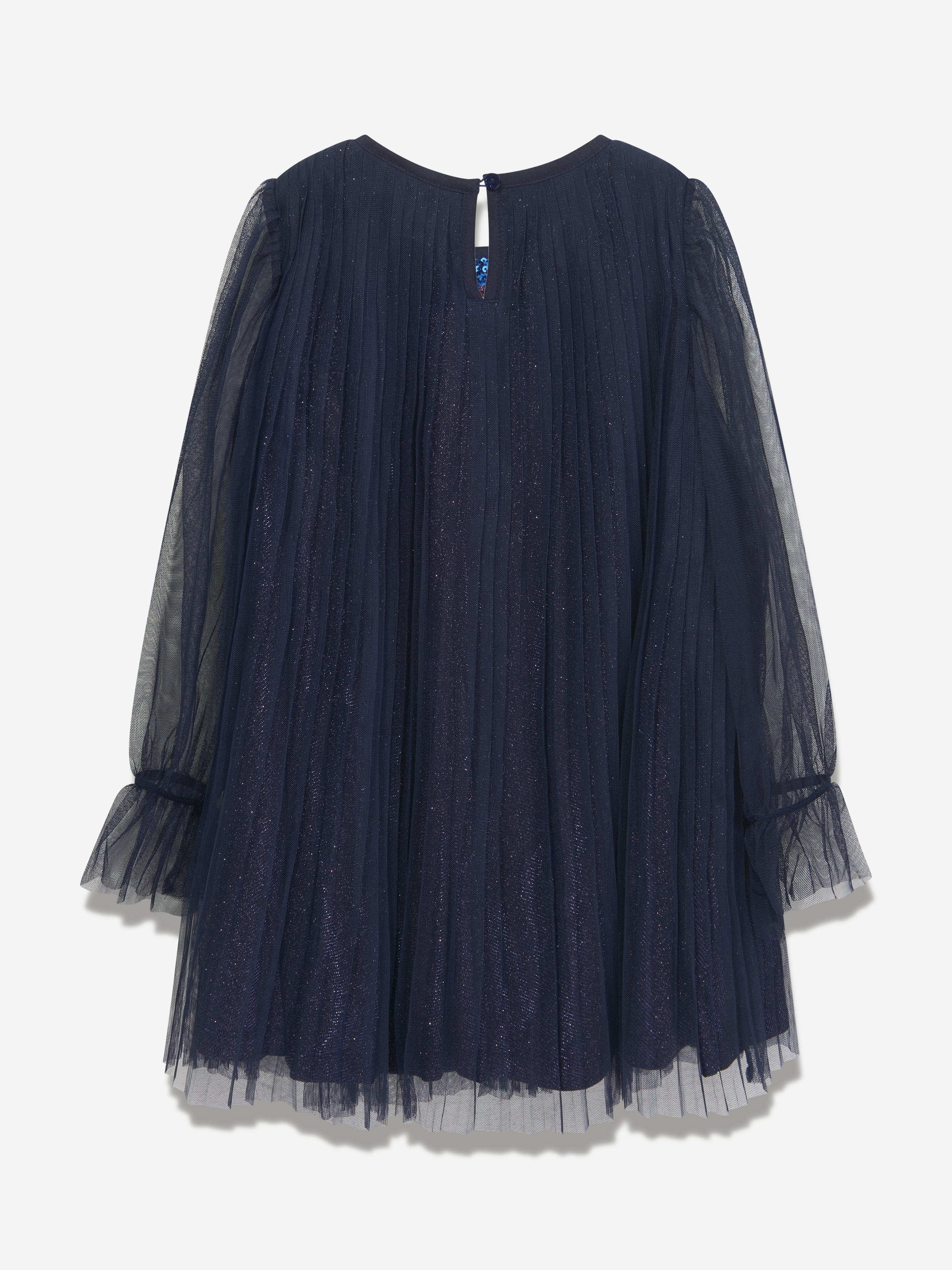 Billieblush Girls Sequin And Tulle Dress in Navy