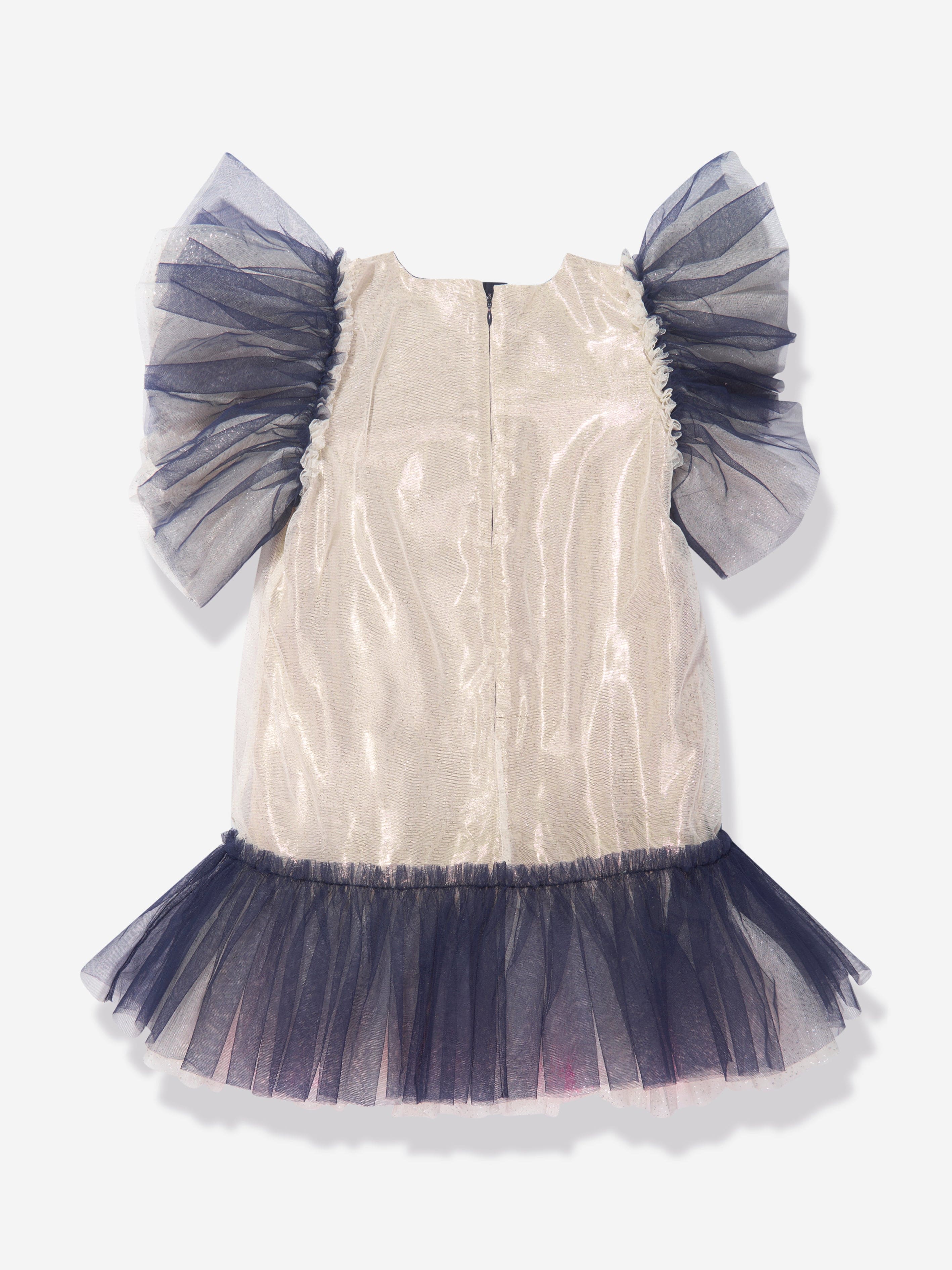 Billieblush Girls Stars Tulle Trim Dress in Multicolour