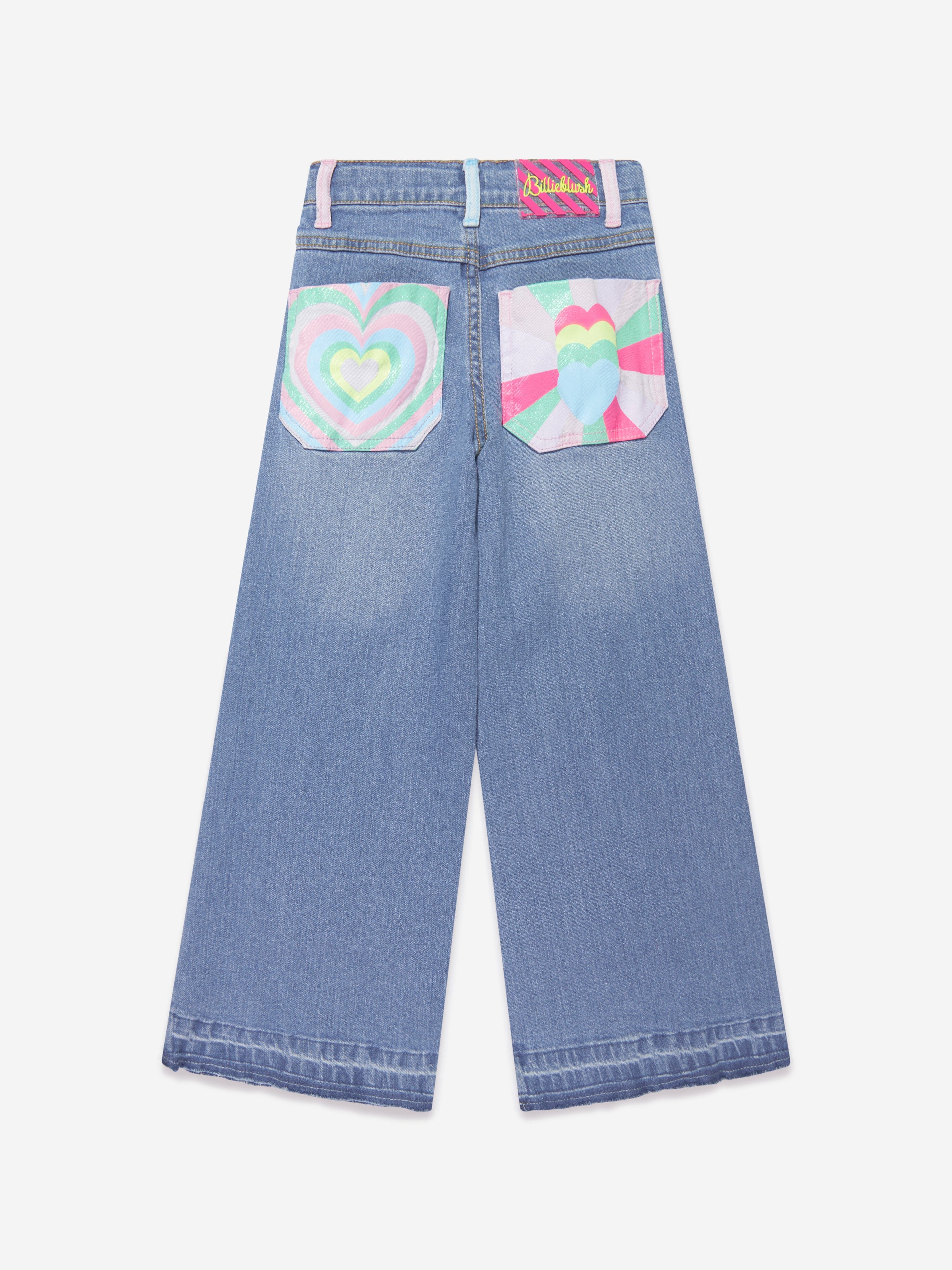 Billieblush Girls Flared Jeans in Blue