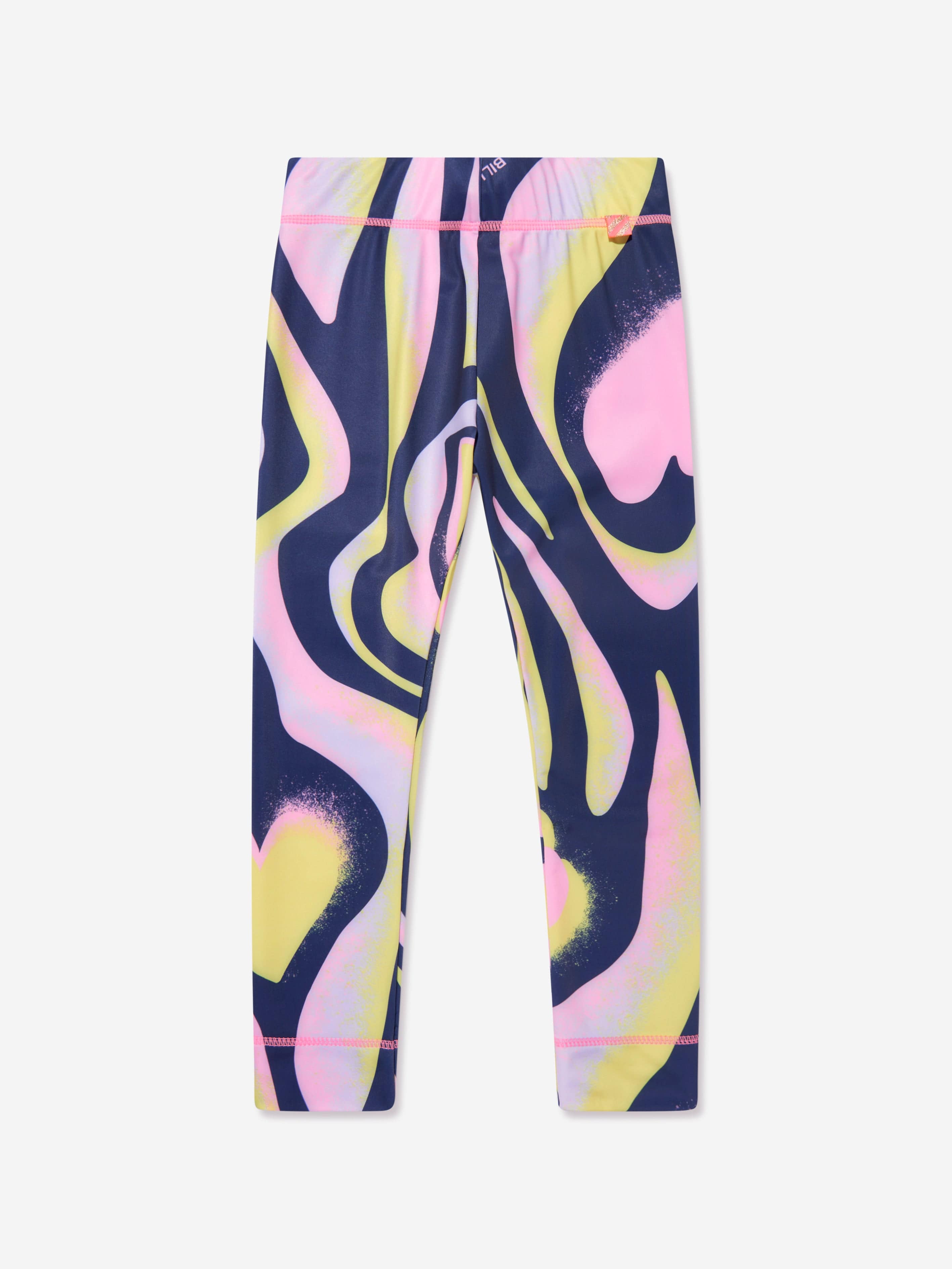 Billieblush Girls Heart Print Leggings in Navy