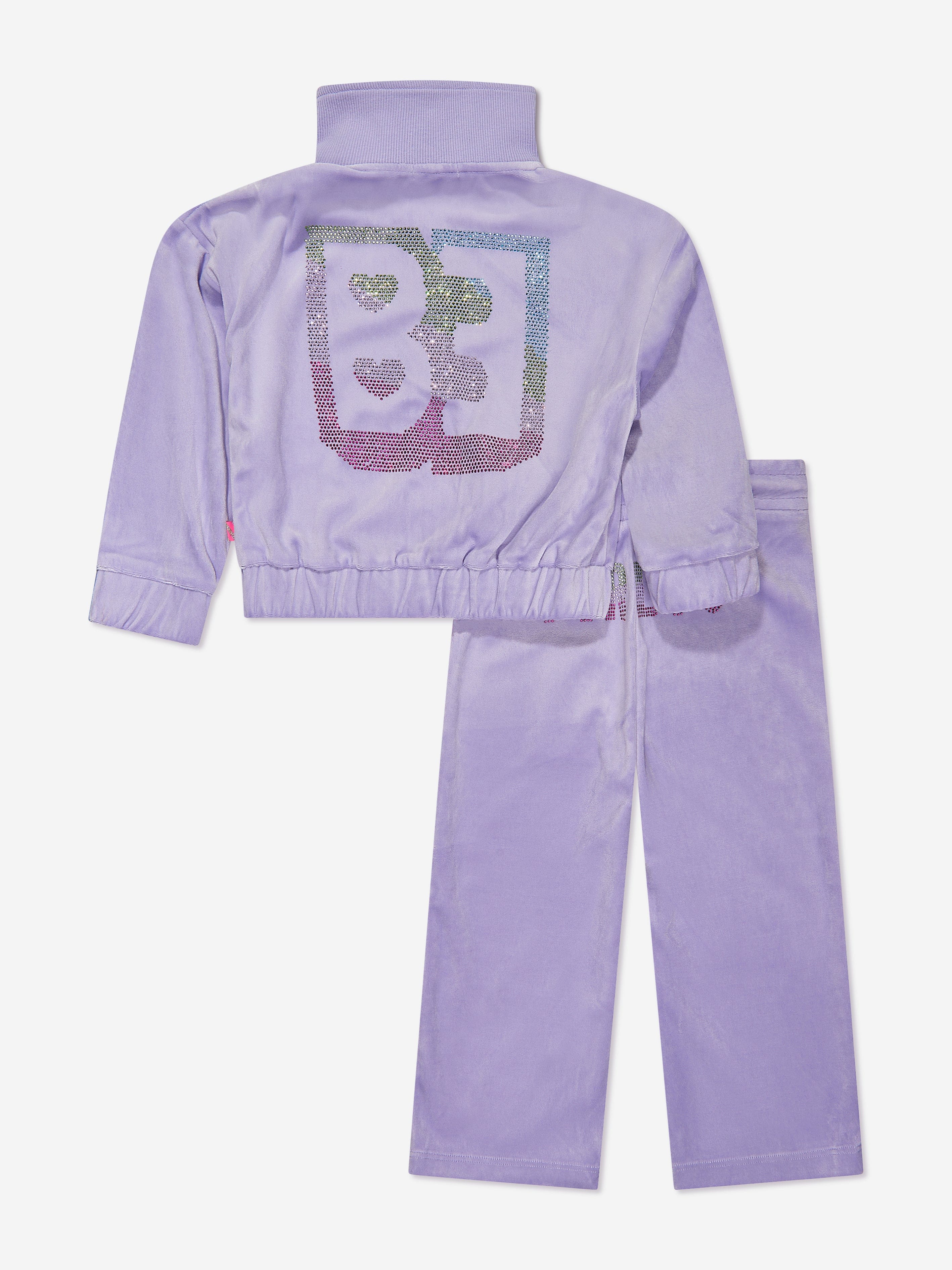 Billieblush Girls Velour Tracksuit in Purple