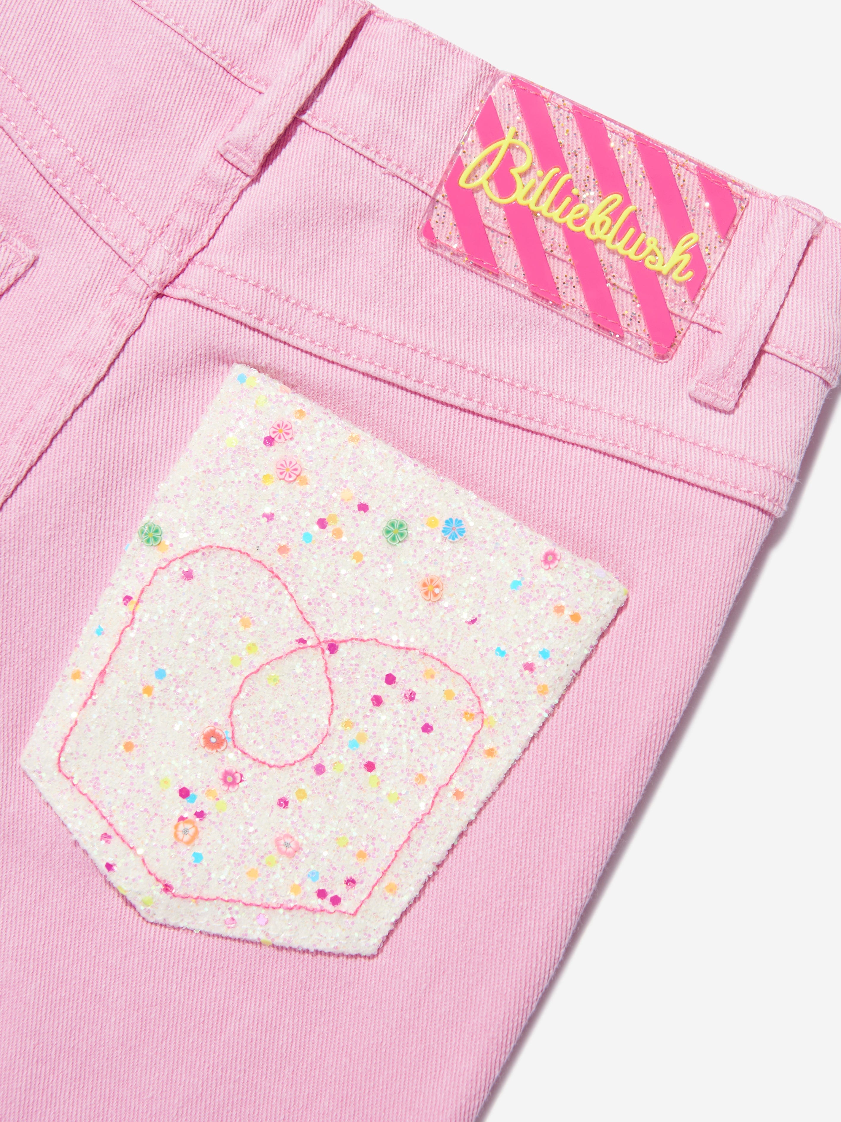 Billieblush Girls Twill Trousers in Pink