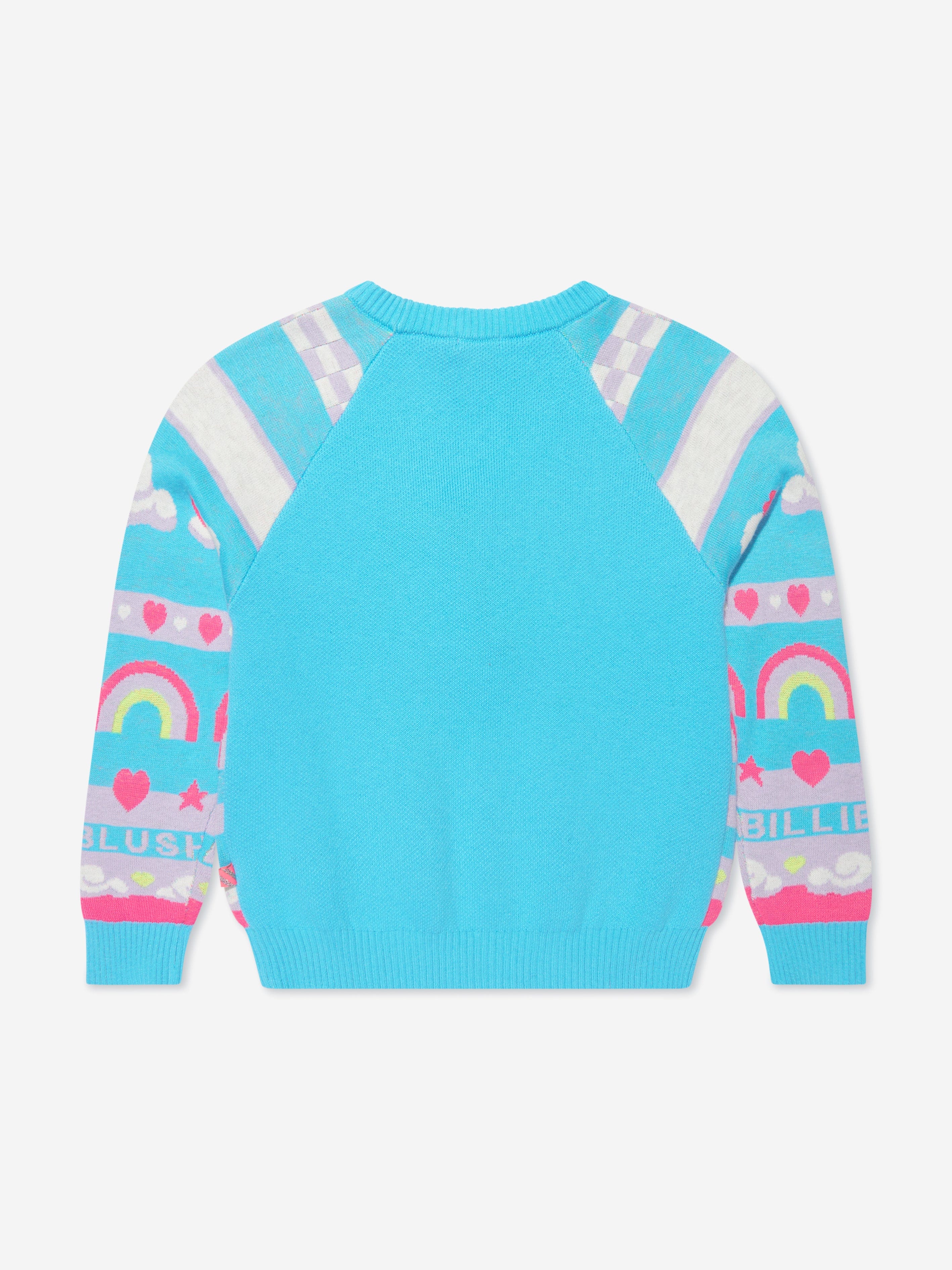 Billieblush Girls Knitted Embellished Jumper in Blue