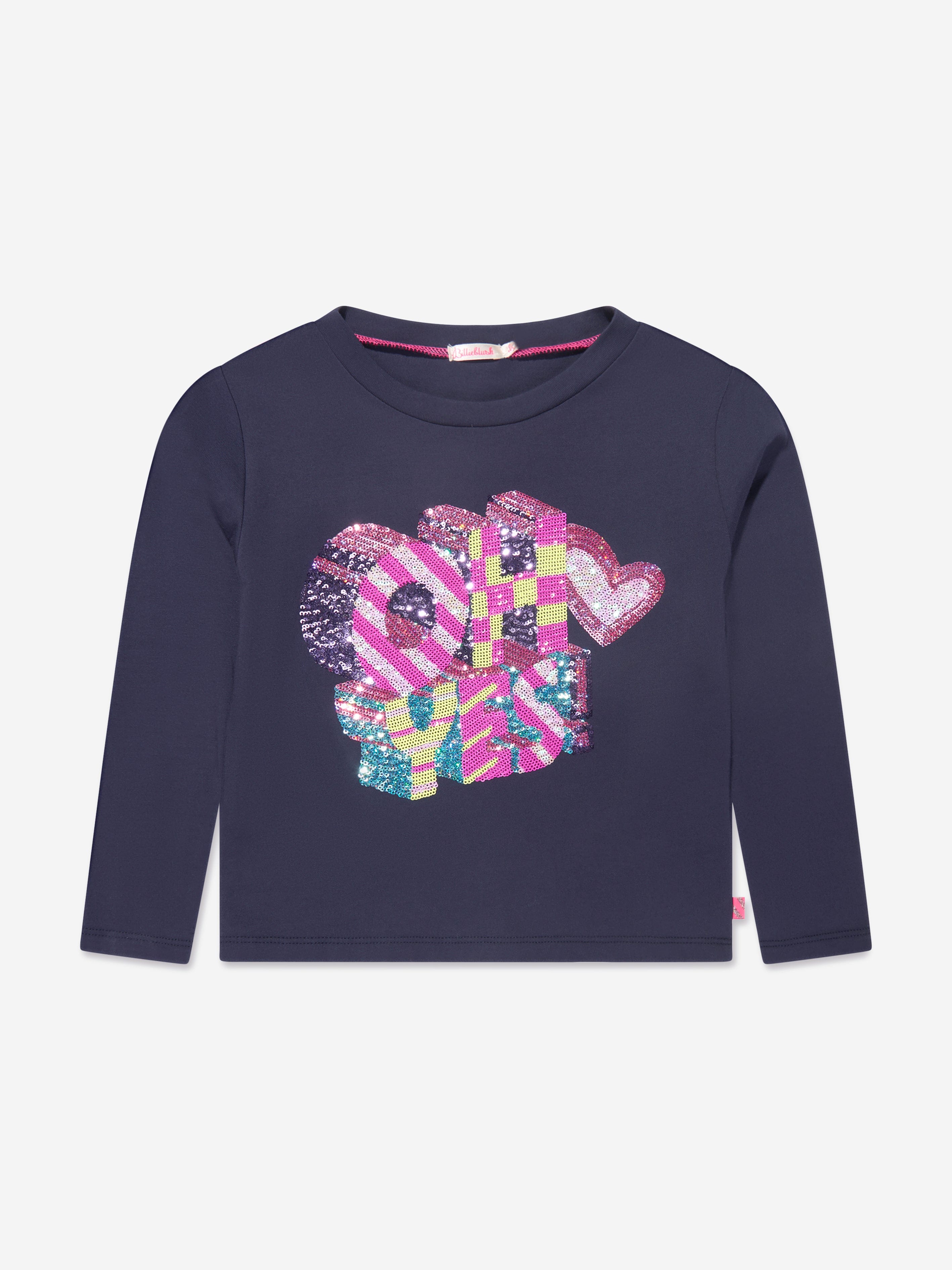 Billieblush Girls Long Sleeve T-Shirt in Navy