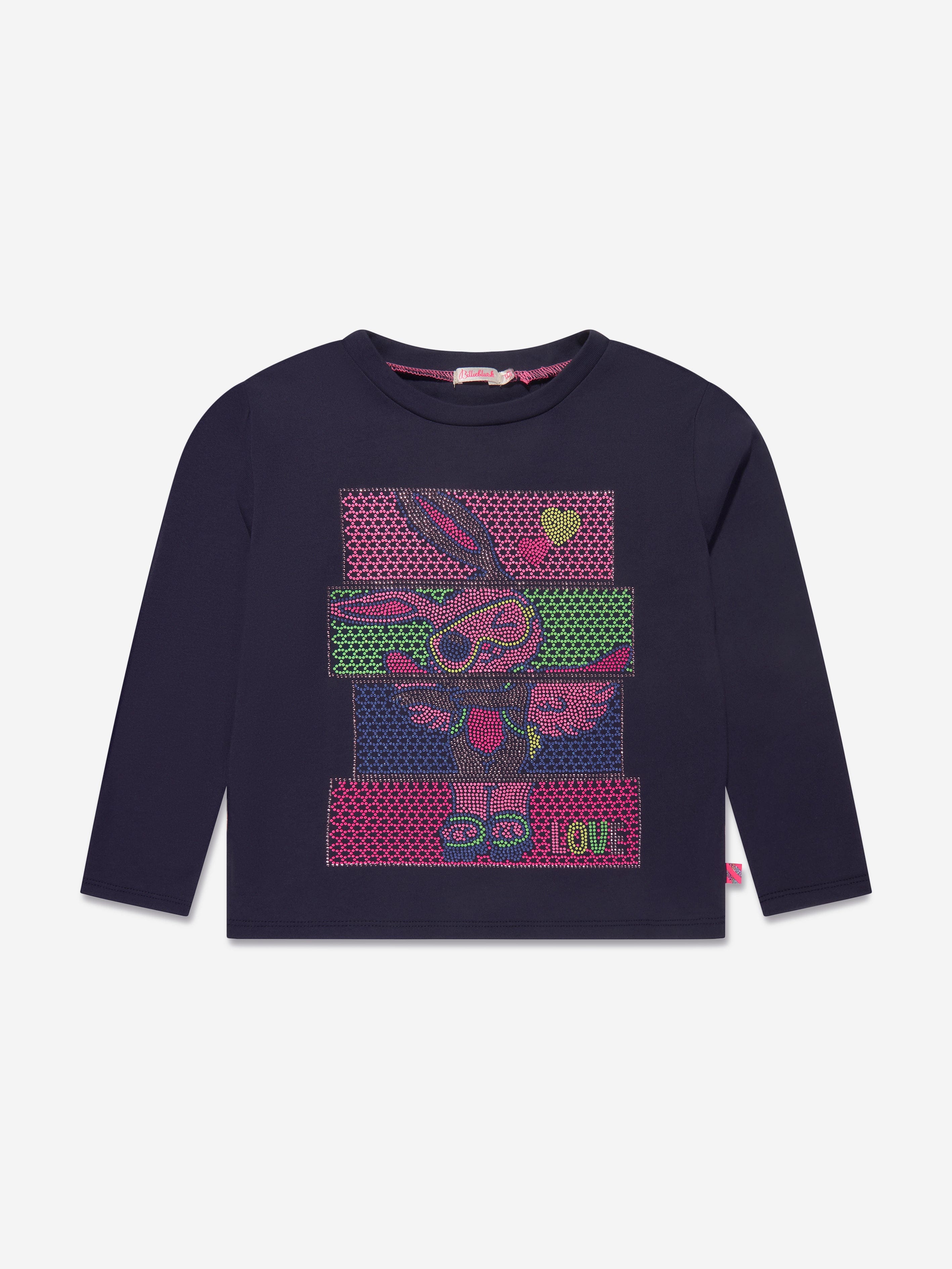 Billieblush Girls Long Sleeve T-Shirt in Navy