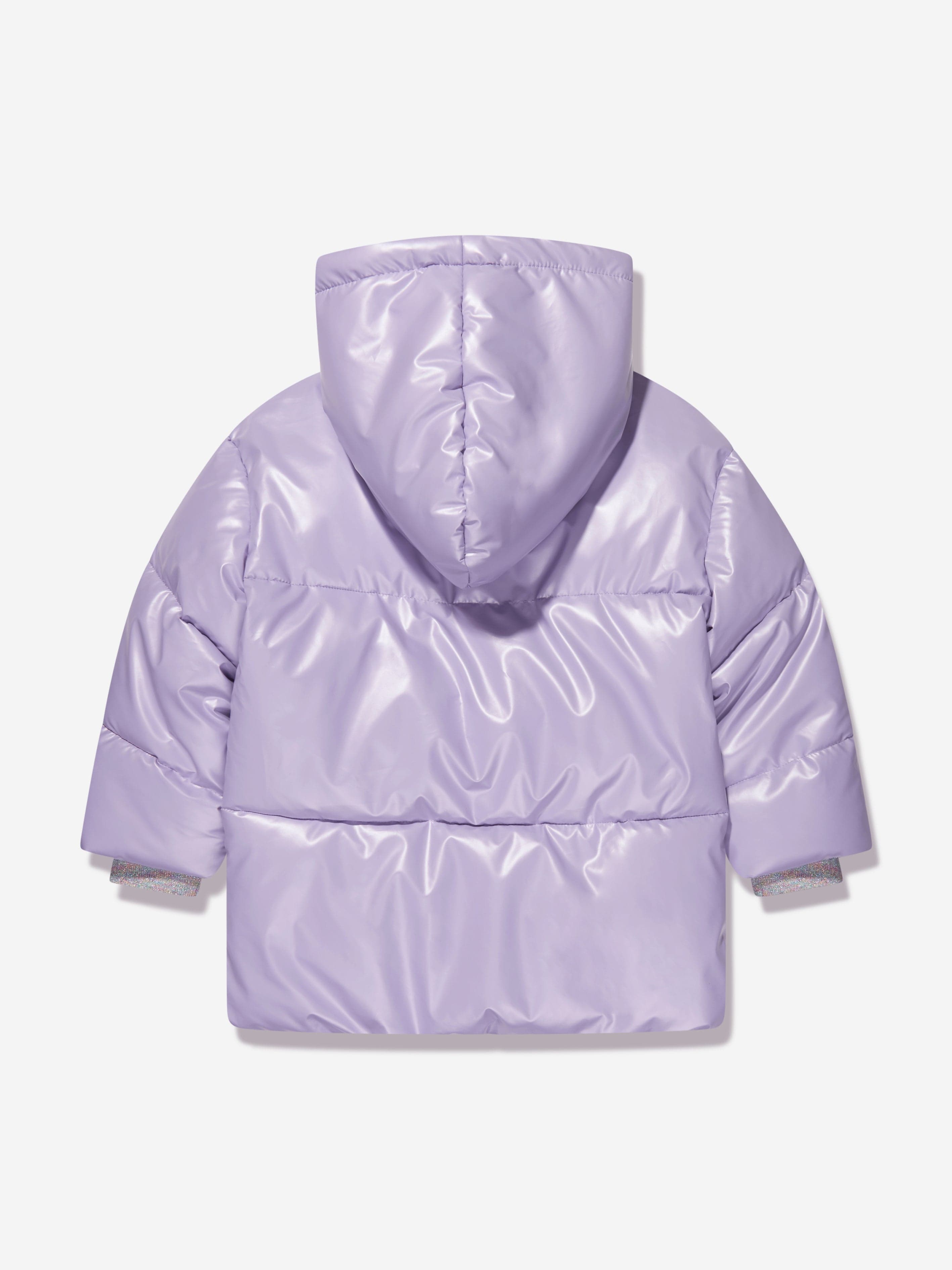 Billieblush Girls Logo Puffer Jacket in Lilac