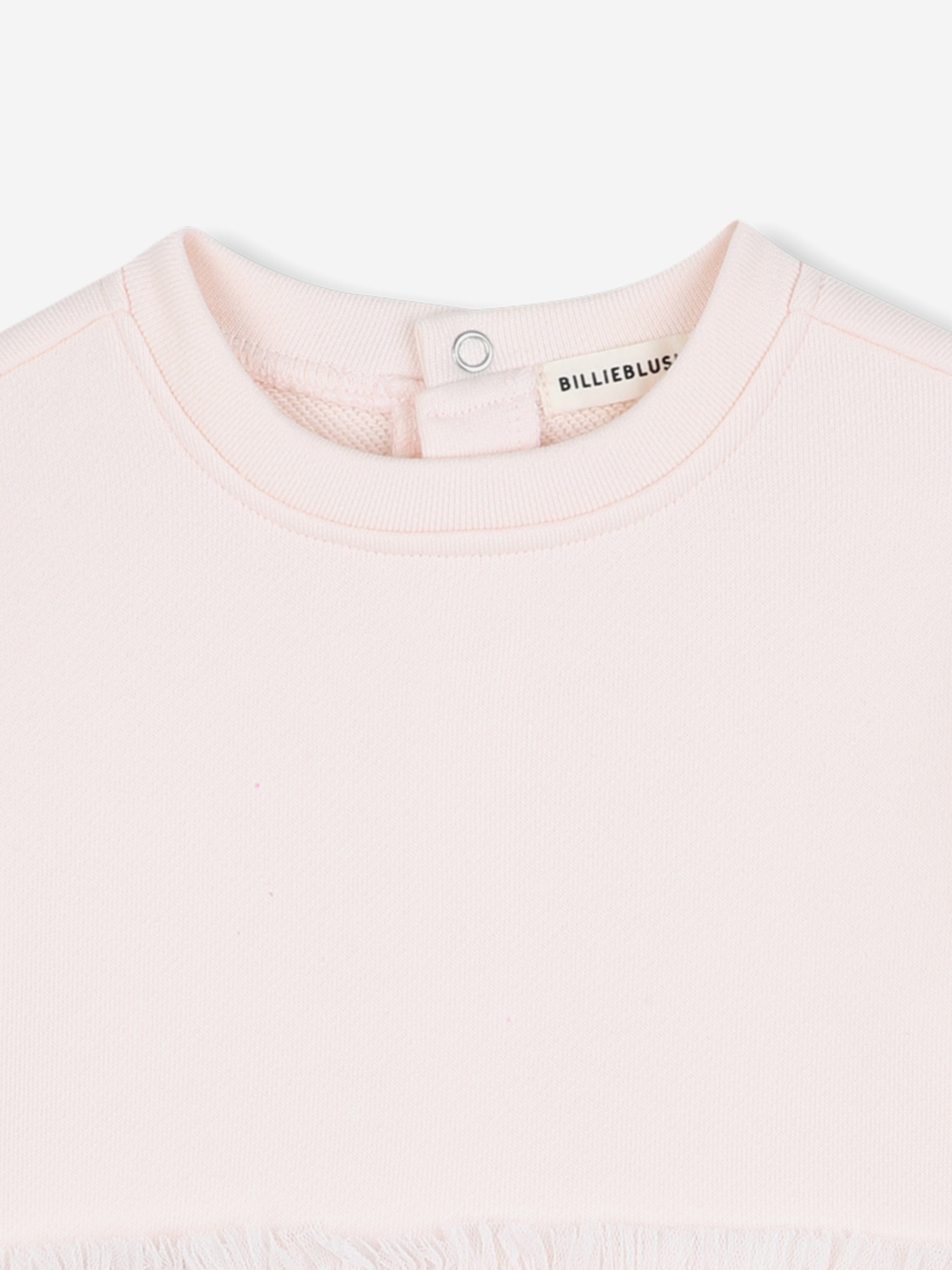 Billieblush Baby Girls Bi-material Heart Dress in Pink