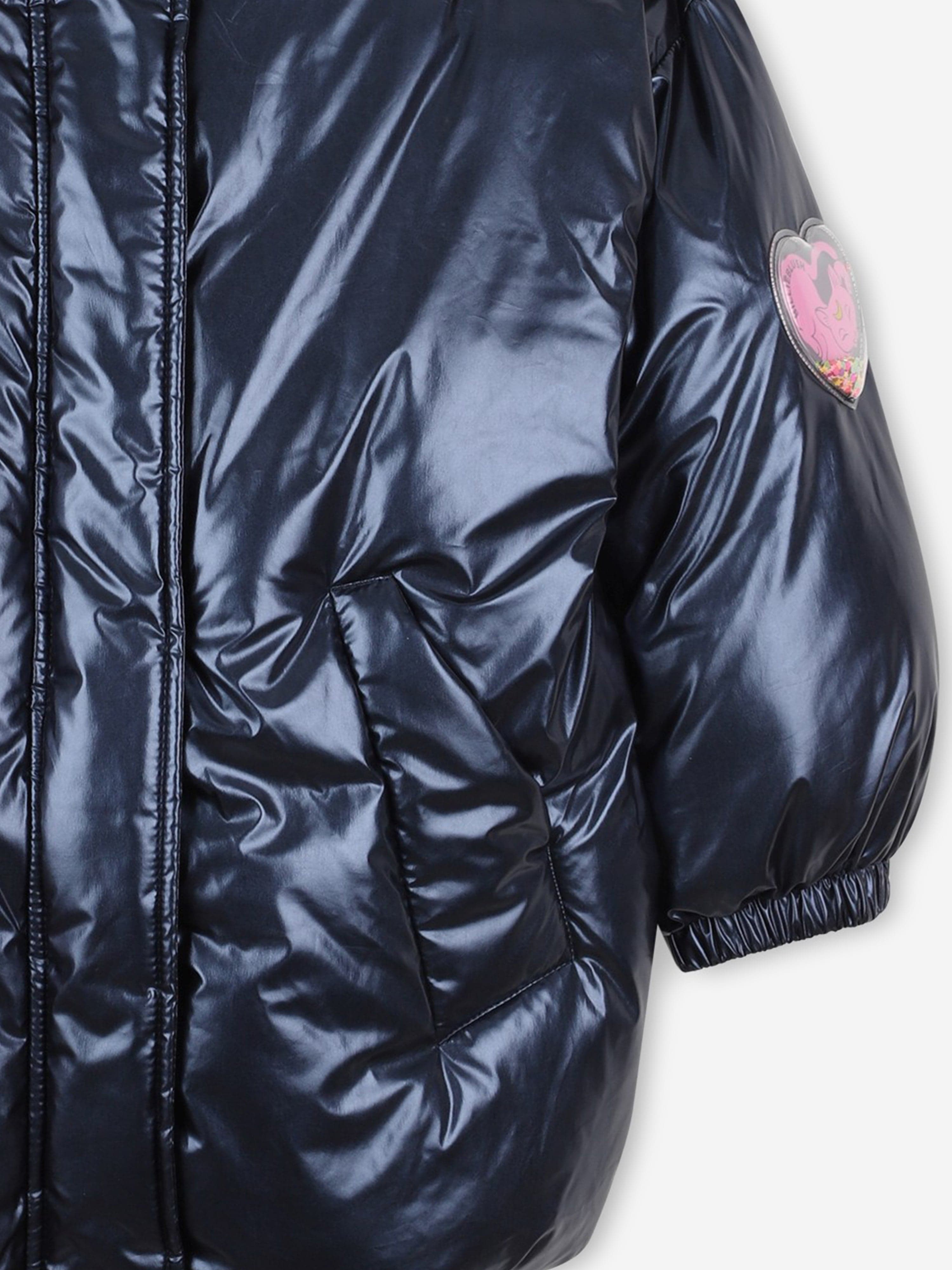 Billieblush Girls Down Padded Jacket in Navy