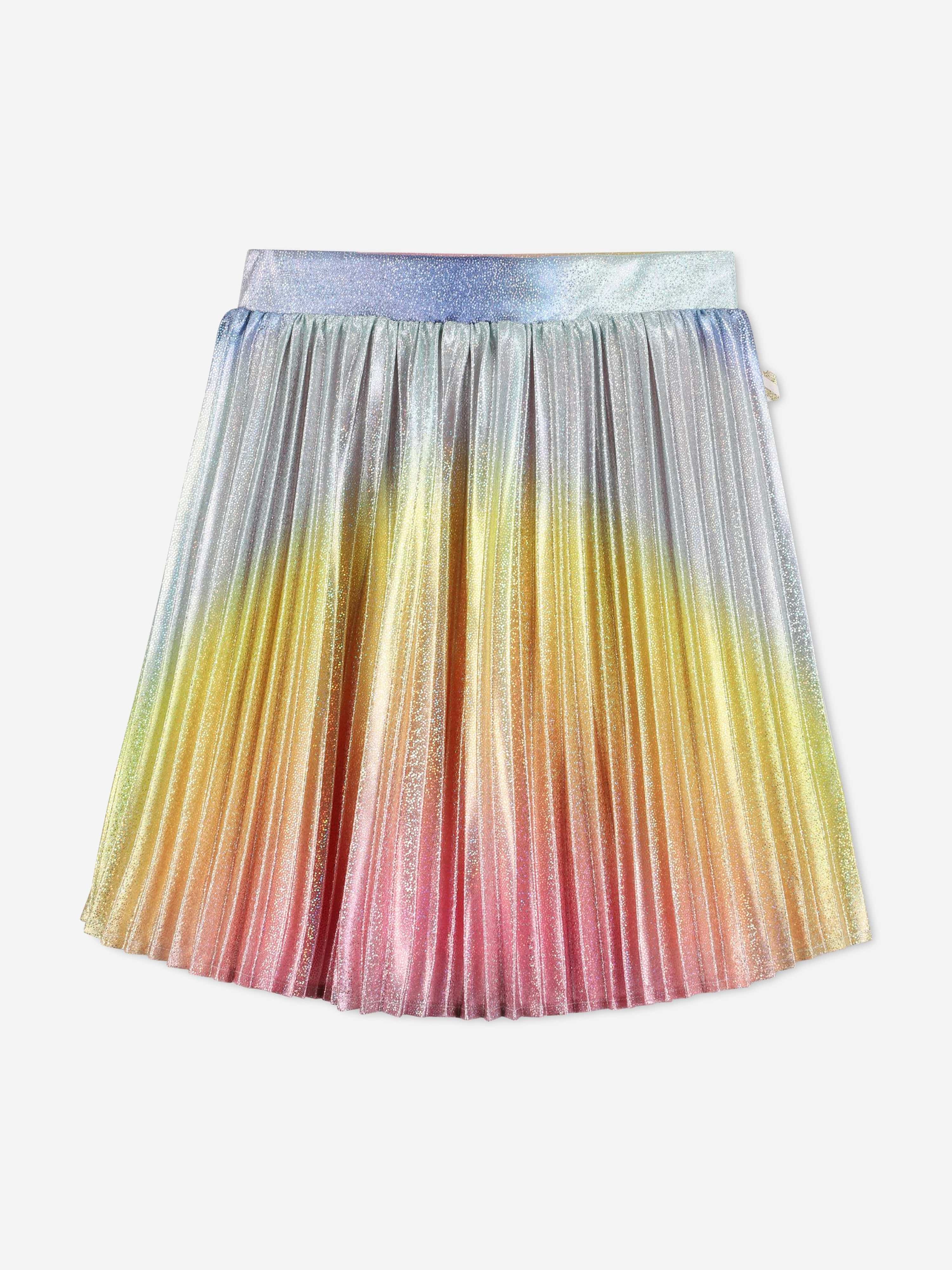 Billieblush Girls Shiny Pleated Gradient Skirt in Multicolour