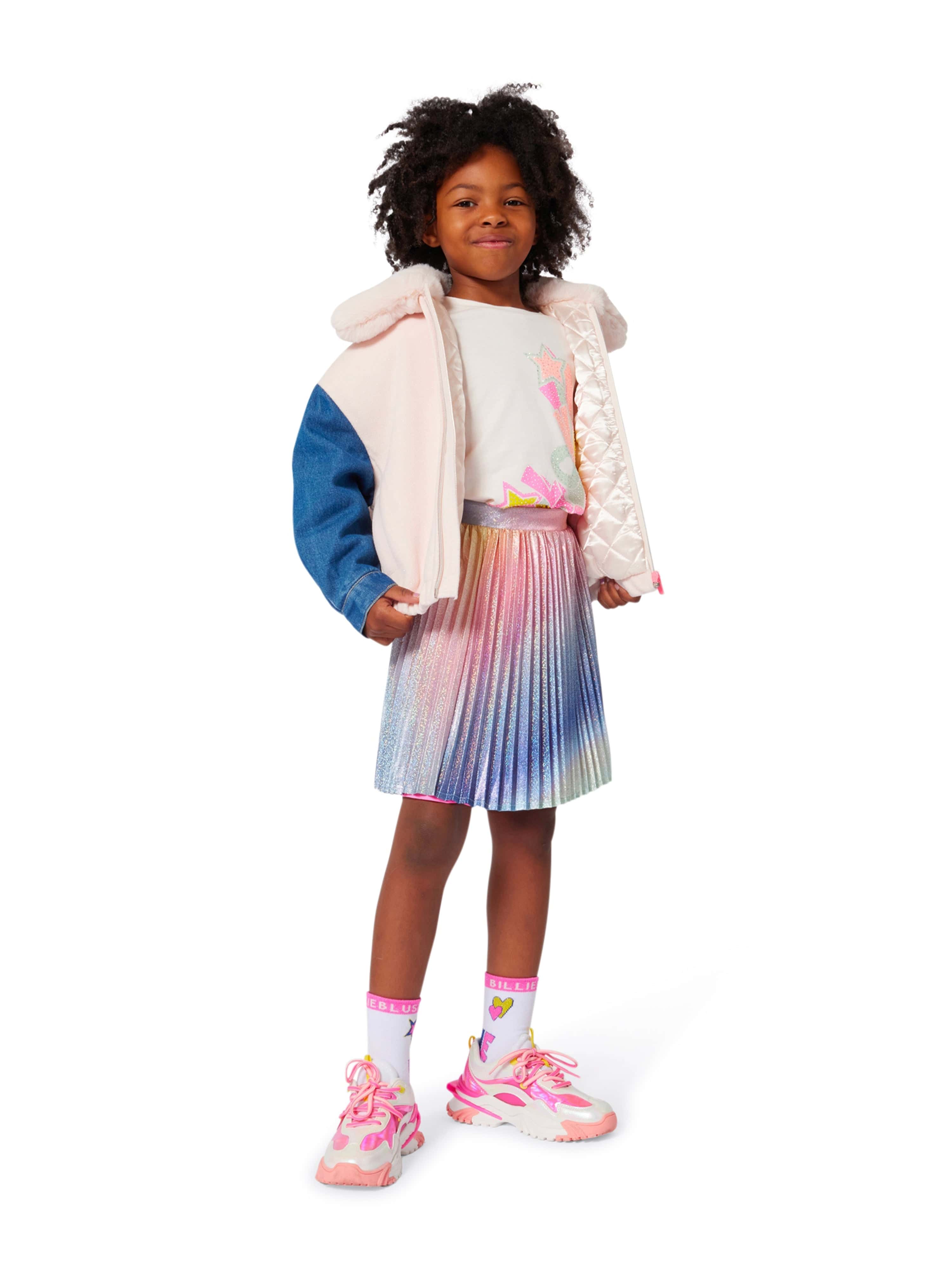 Billieblush Girls Shiny Pleated Gradient Skirt in Multicolour