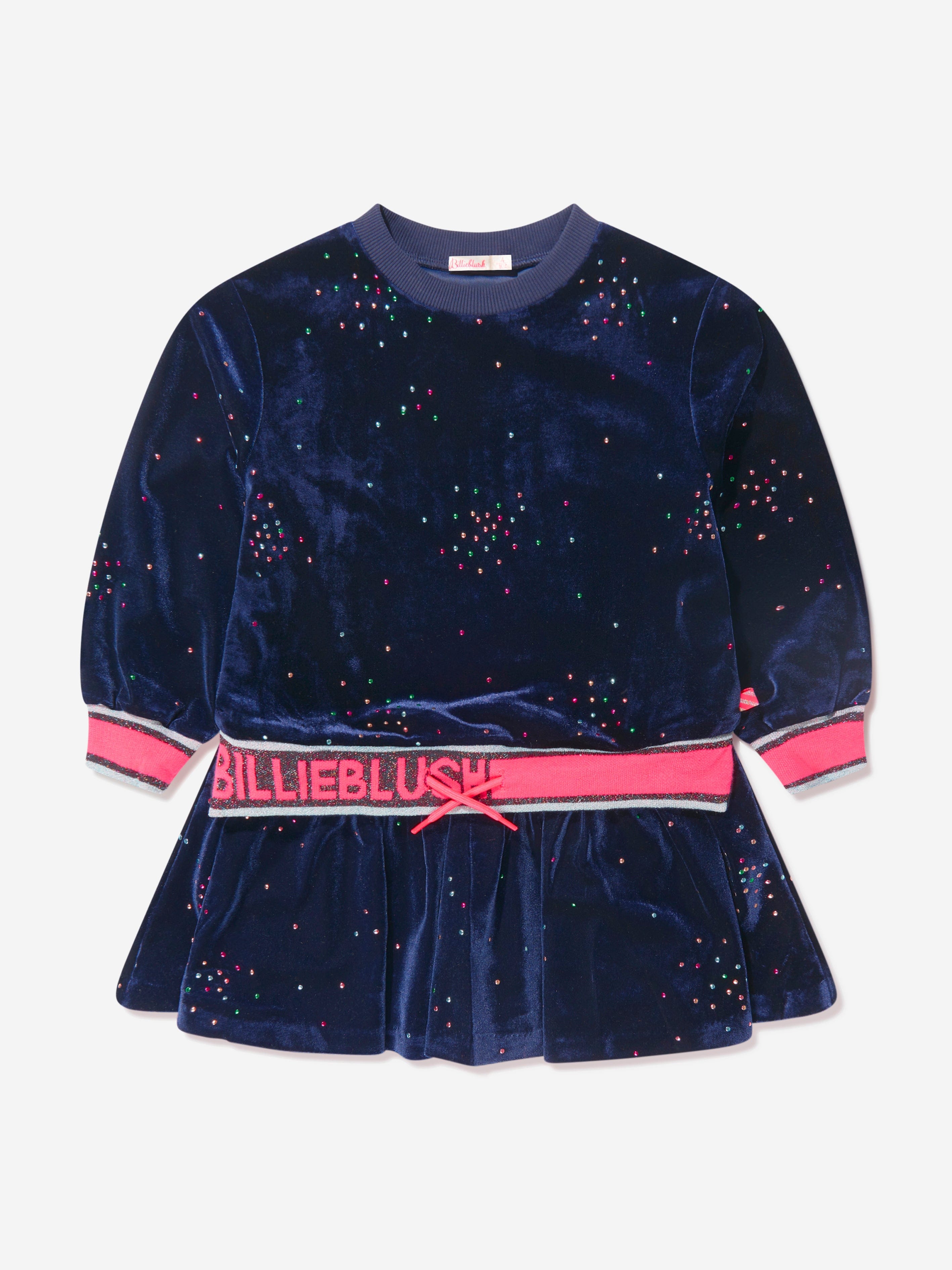 Billieblush Girls Velour Glitter Dress