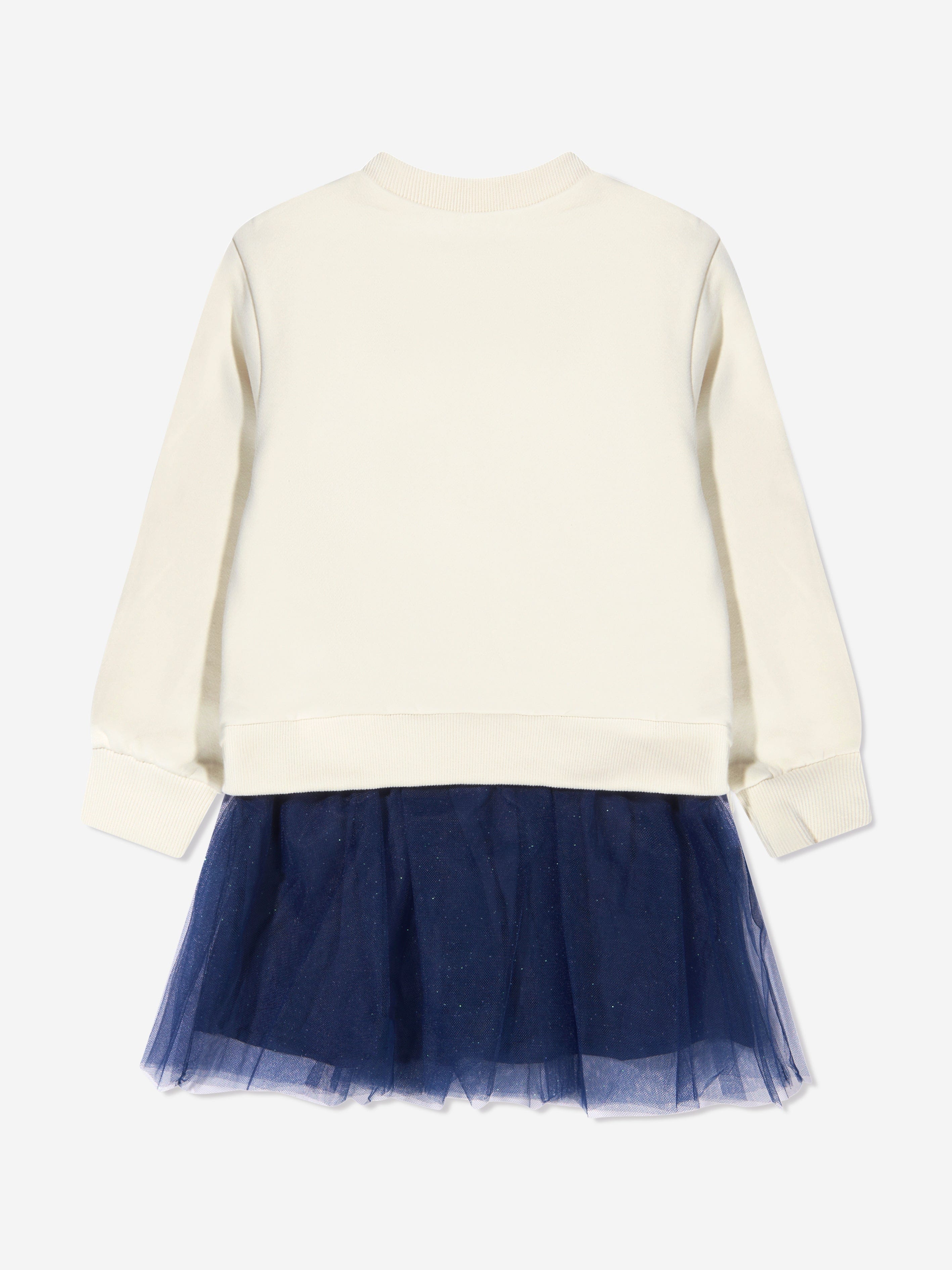 Billieblush Girls Unicorn Sweater Dress With Tulle Skirt