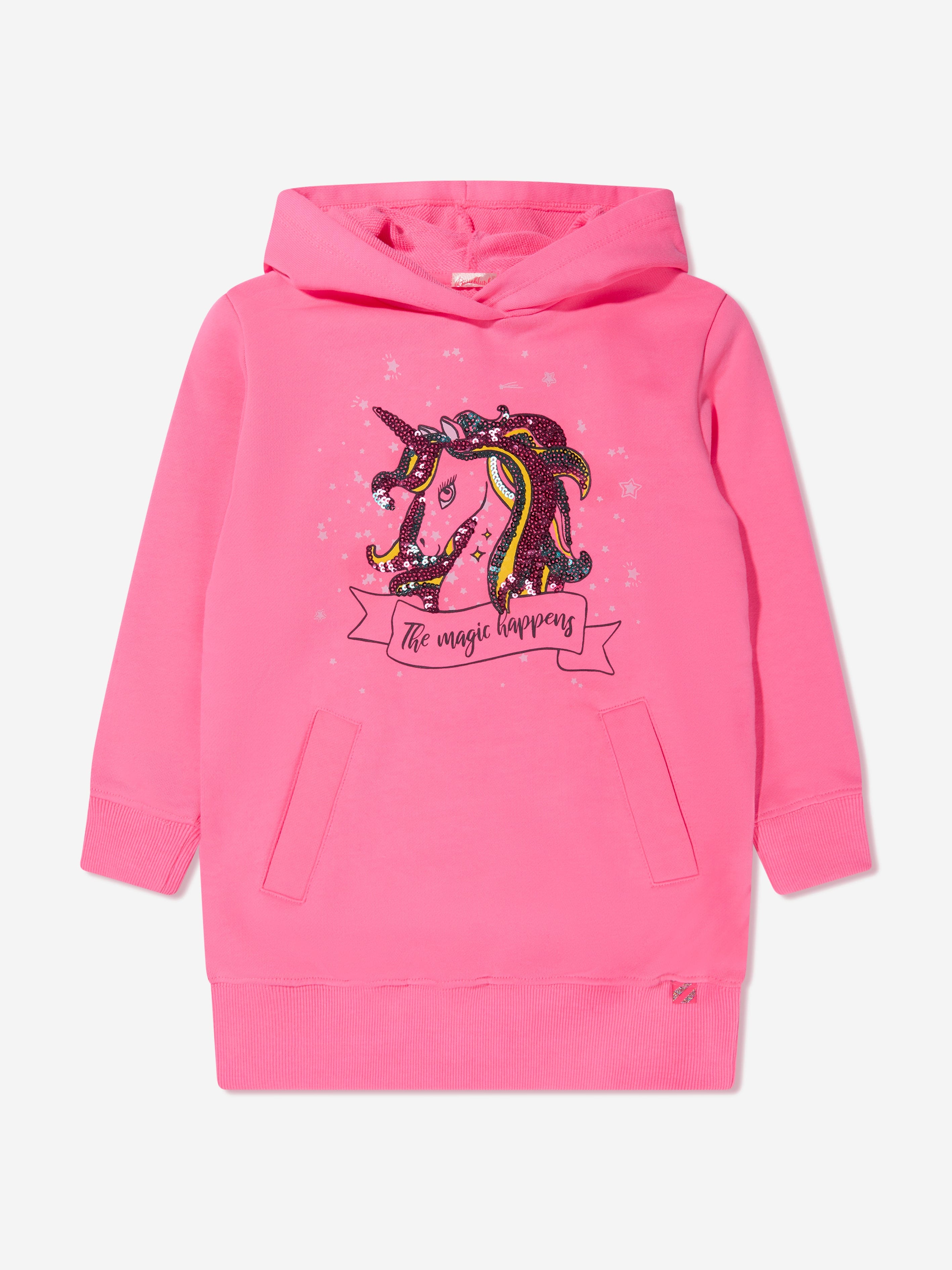 Billieblush Girls Unicorn Hooded Sweater Dress