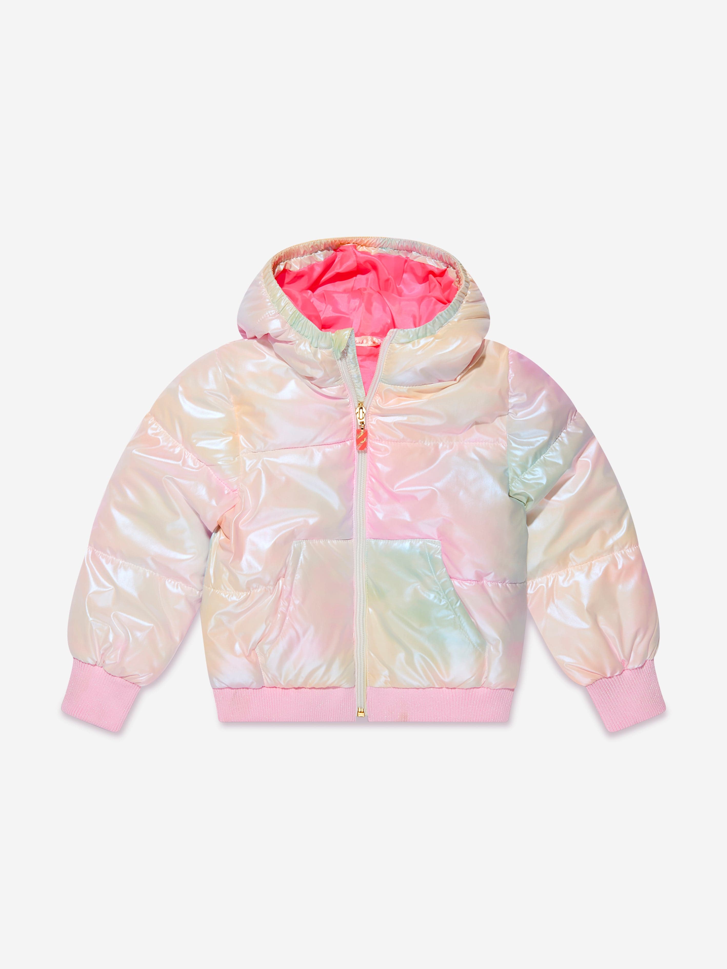 Billieblush Girls Tie-Dye Hooded Puffer Jacket