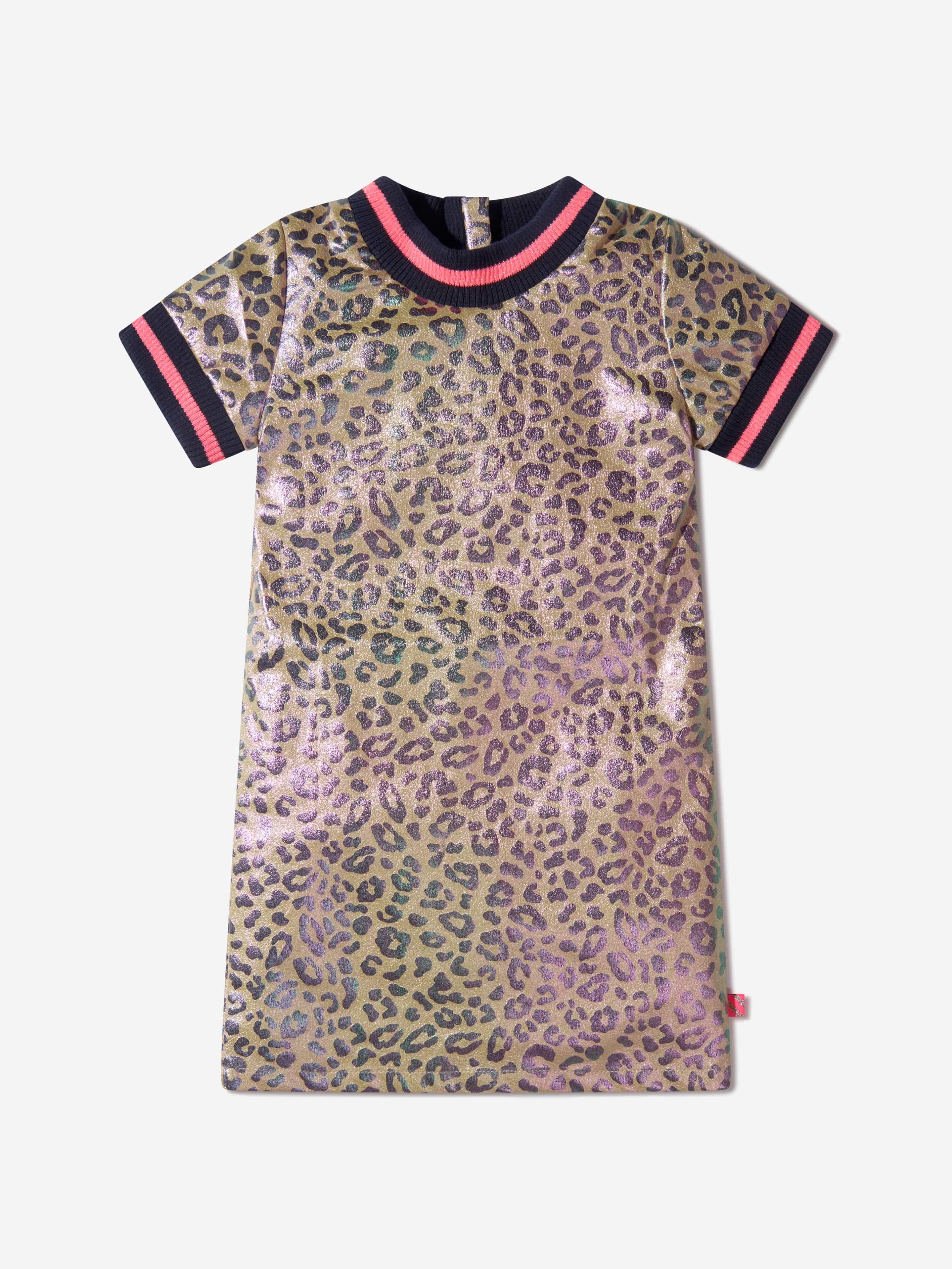 Billieblush Girls Faux Leather Leopard Dress