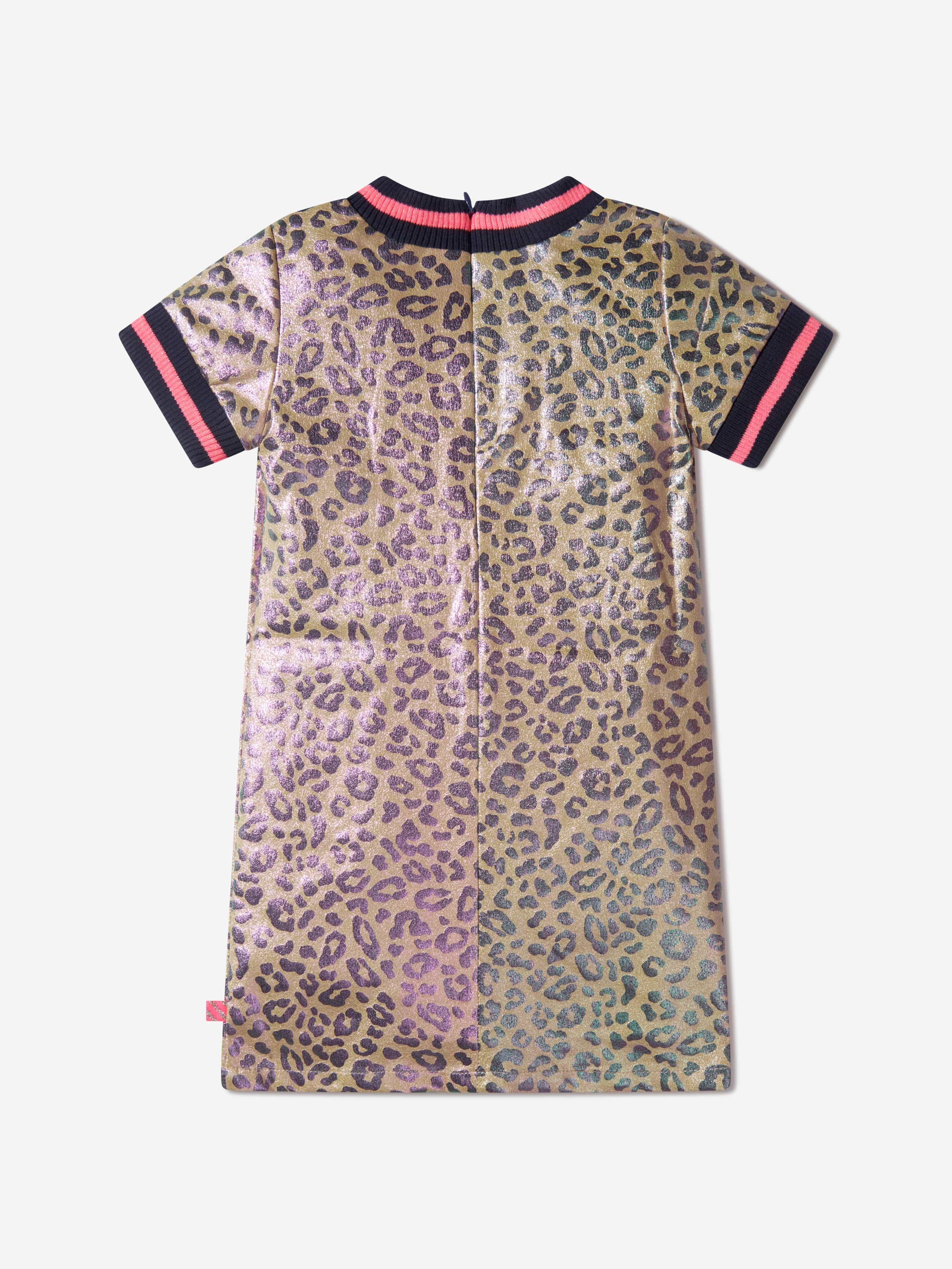 Billieblush Girls Faux Leather Leopard Dress