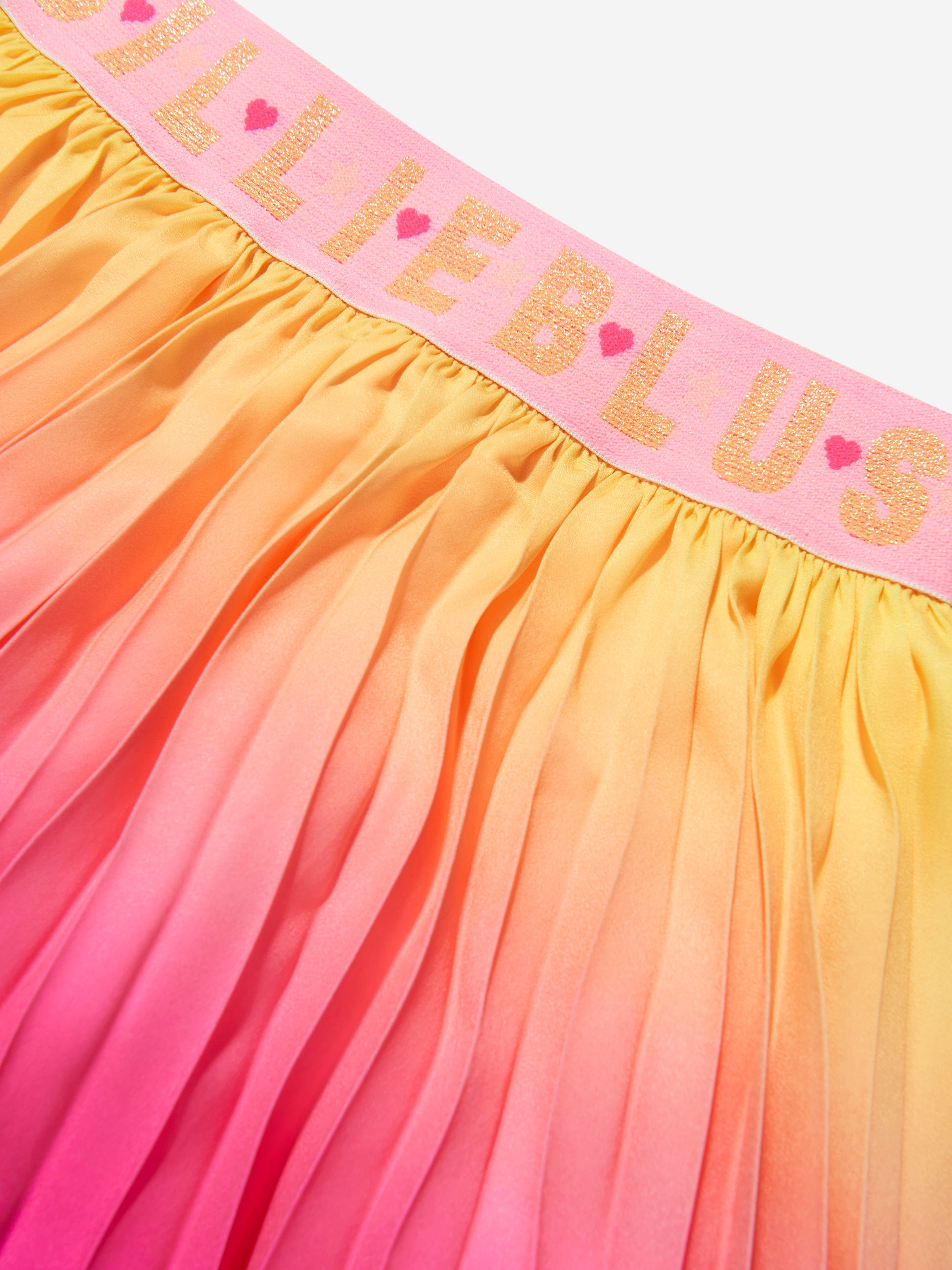 Billieblush Girls Pleated Gradient Skirt in Multicolour