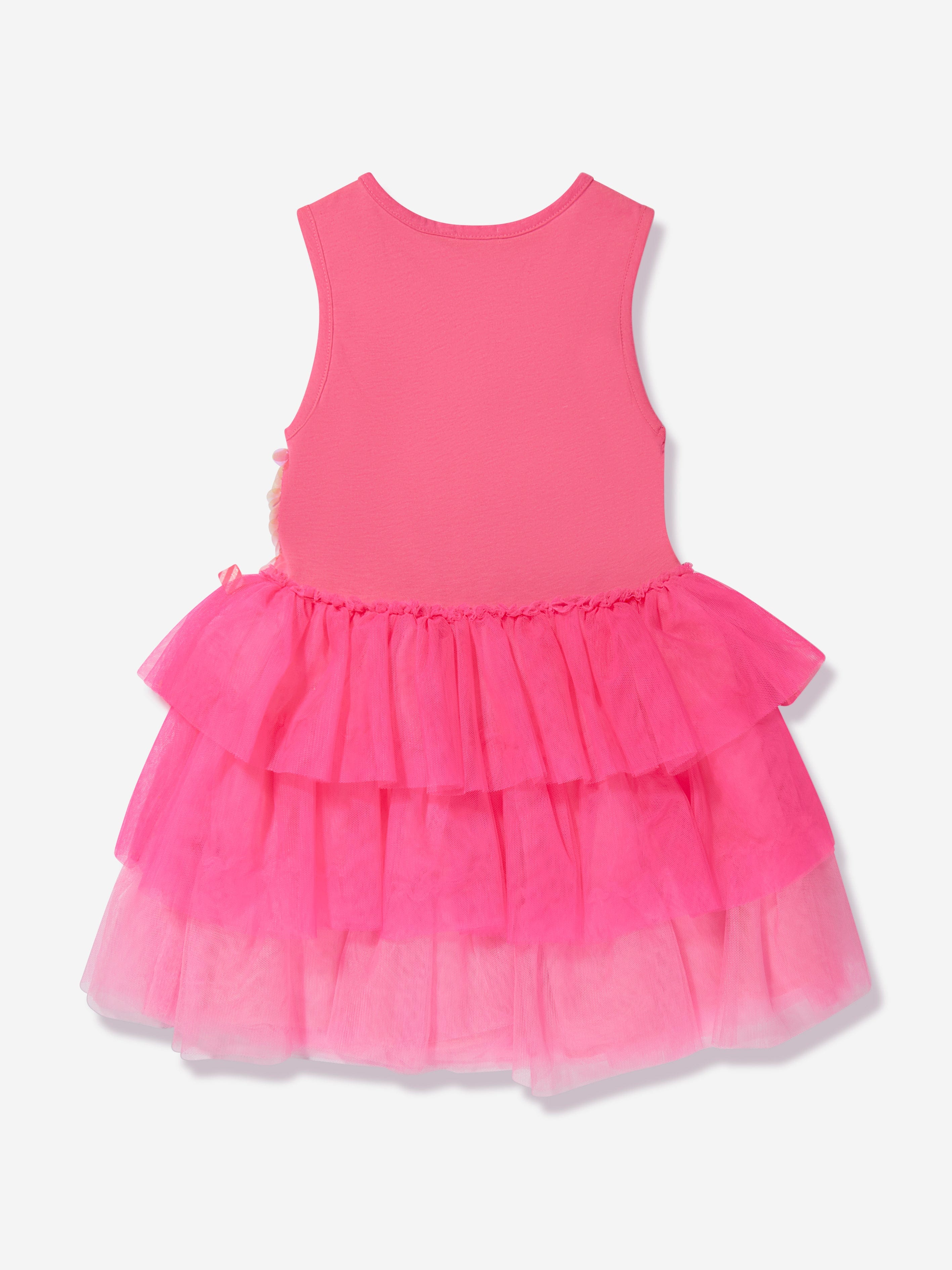 Billieblush Girls Sequin Sleeveless Dress in Pink