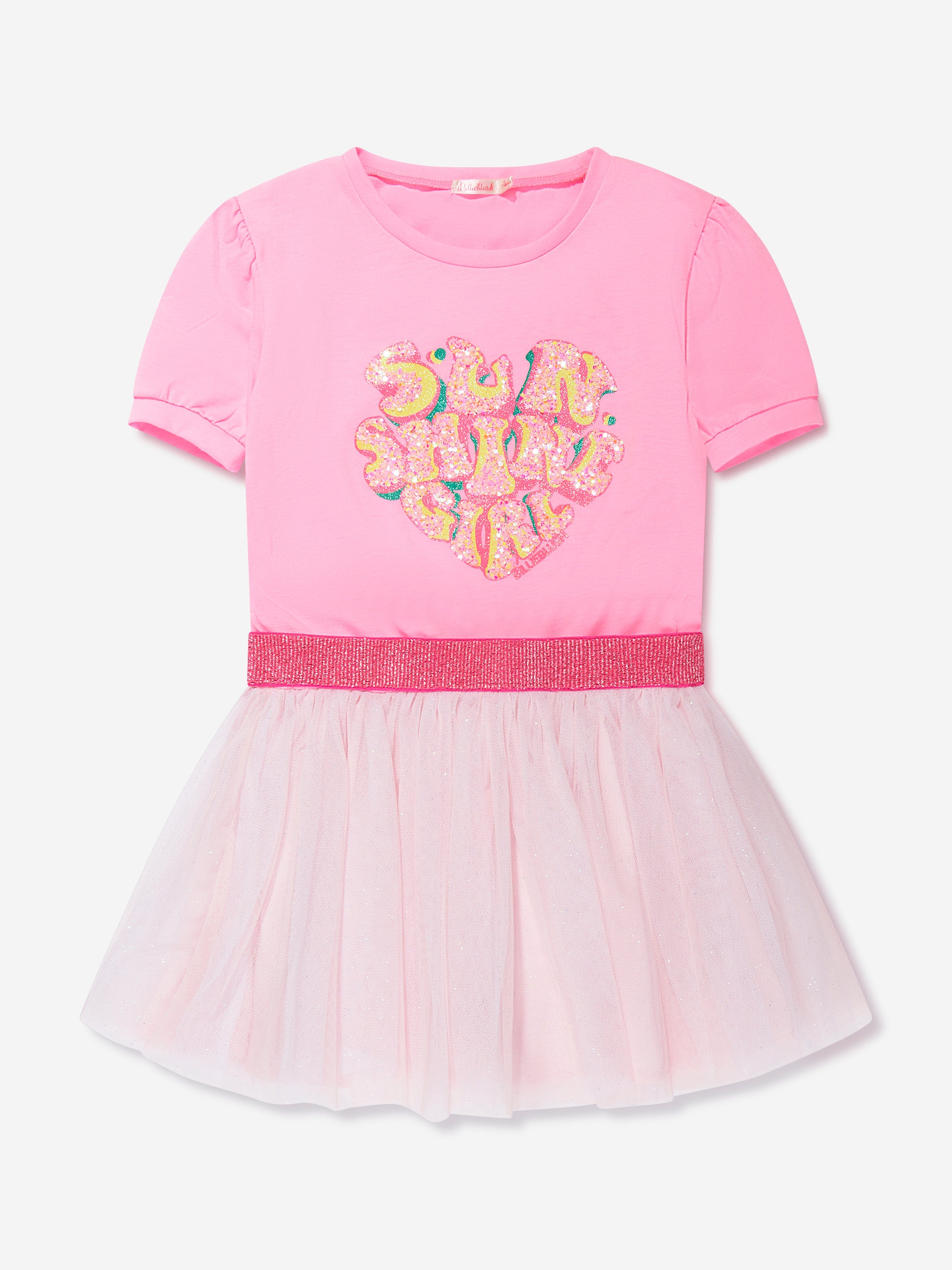 Billieblush Girls Short Sleeve Dress in Pink