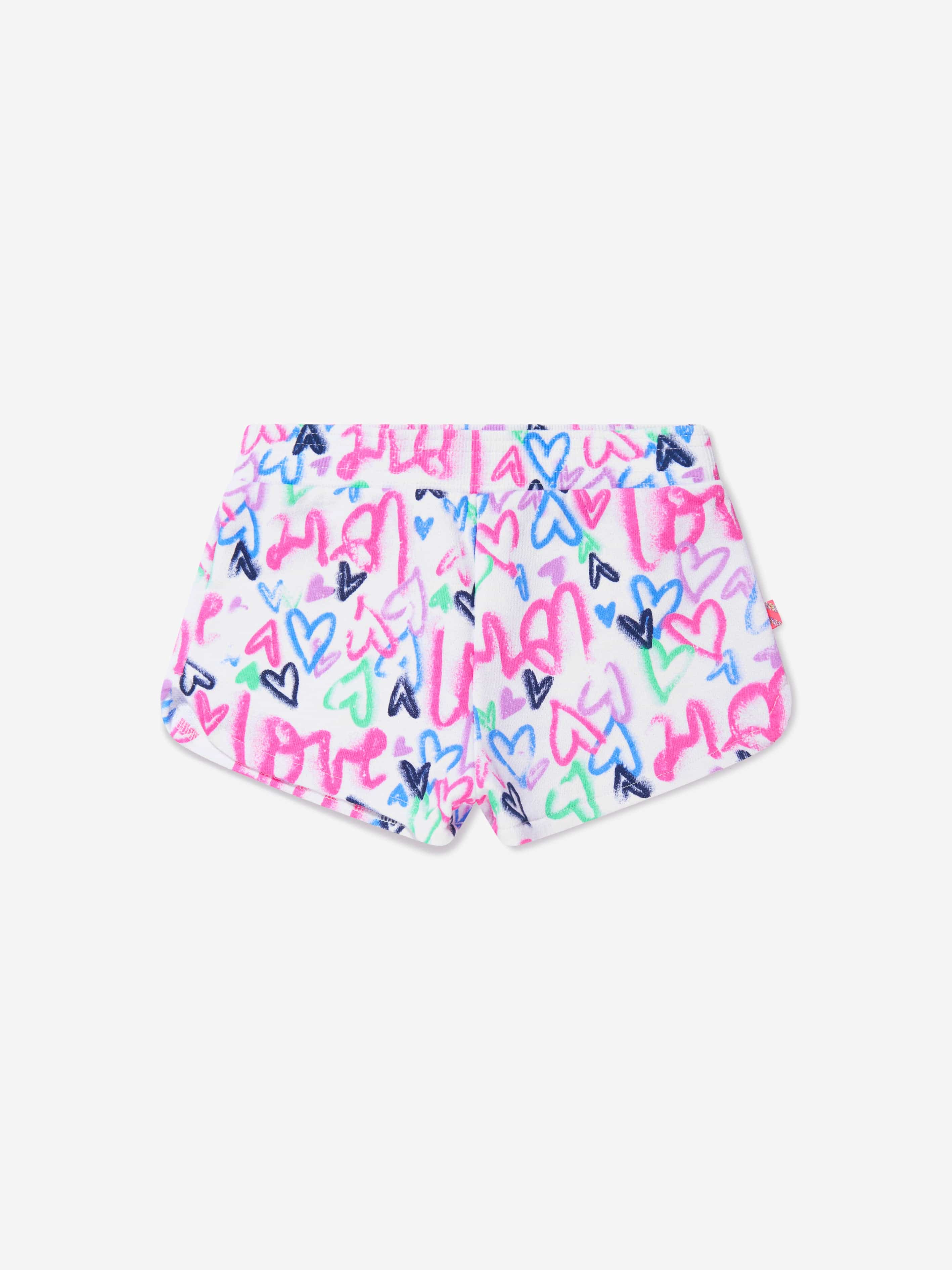 Billieblush Girls Graffiti Love Shorts in Pink