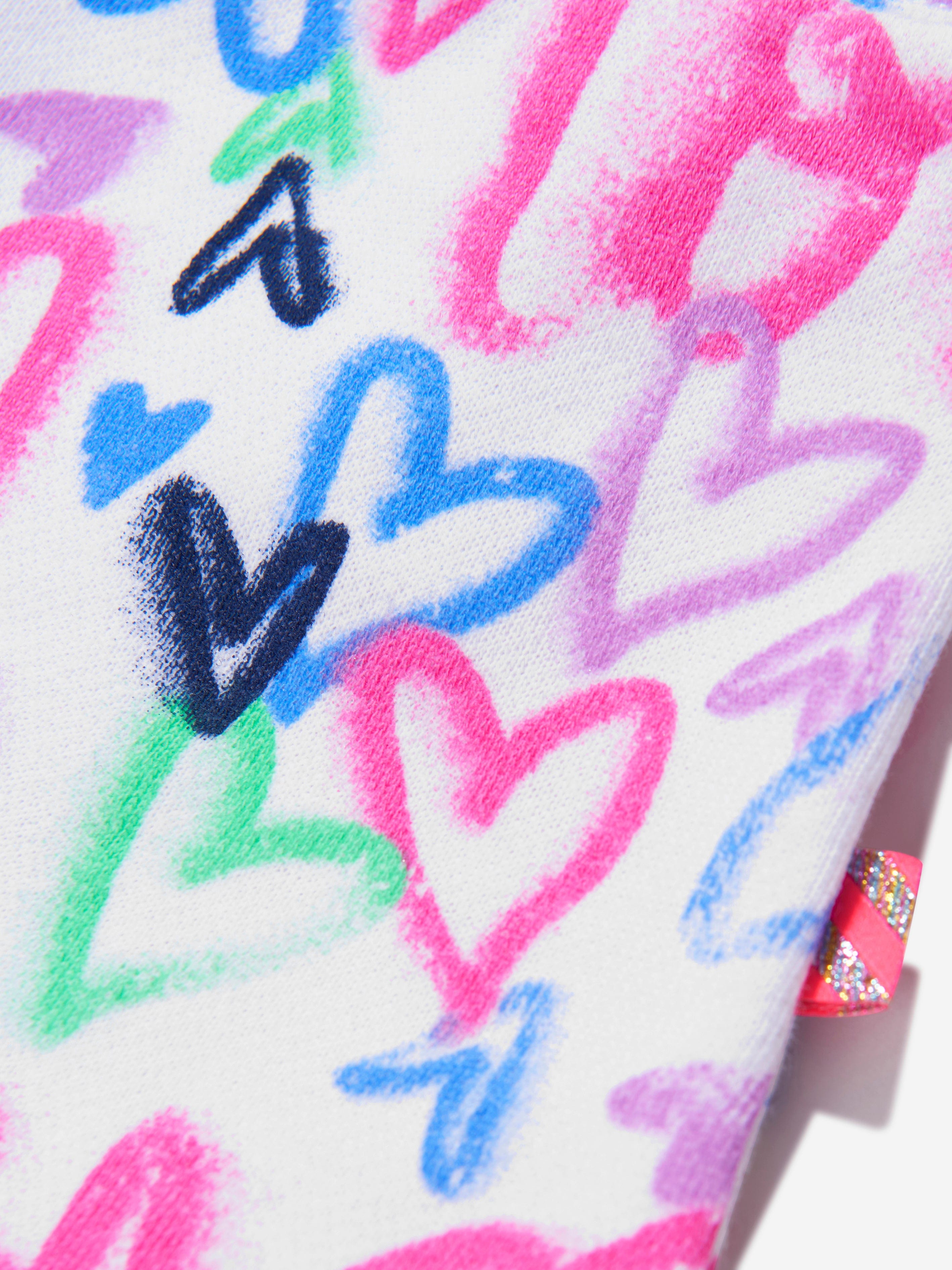 Billieblush Girls Graffiti Love Shorts in Pink