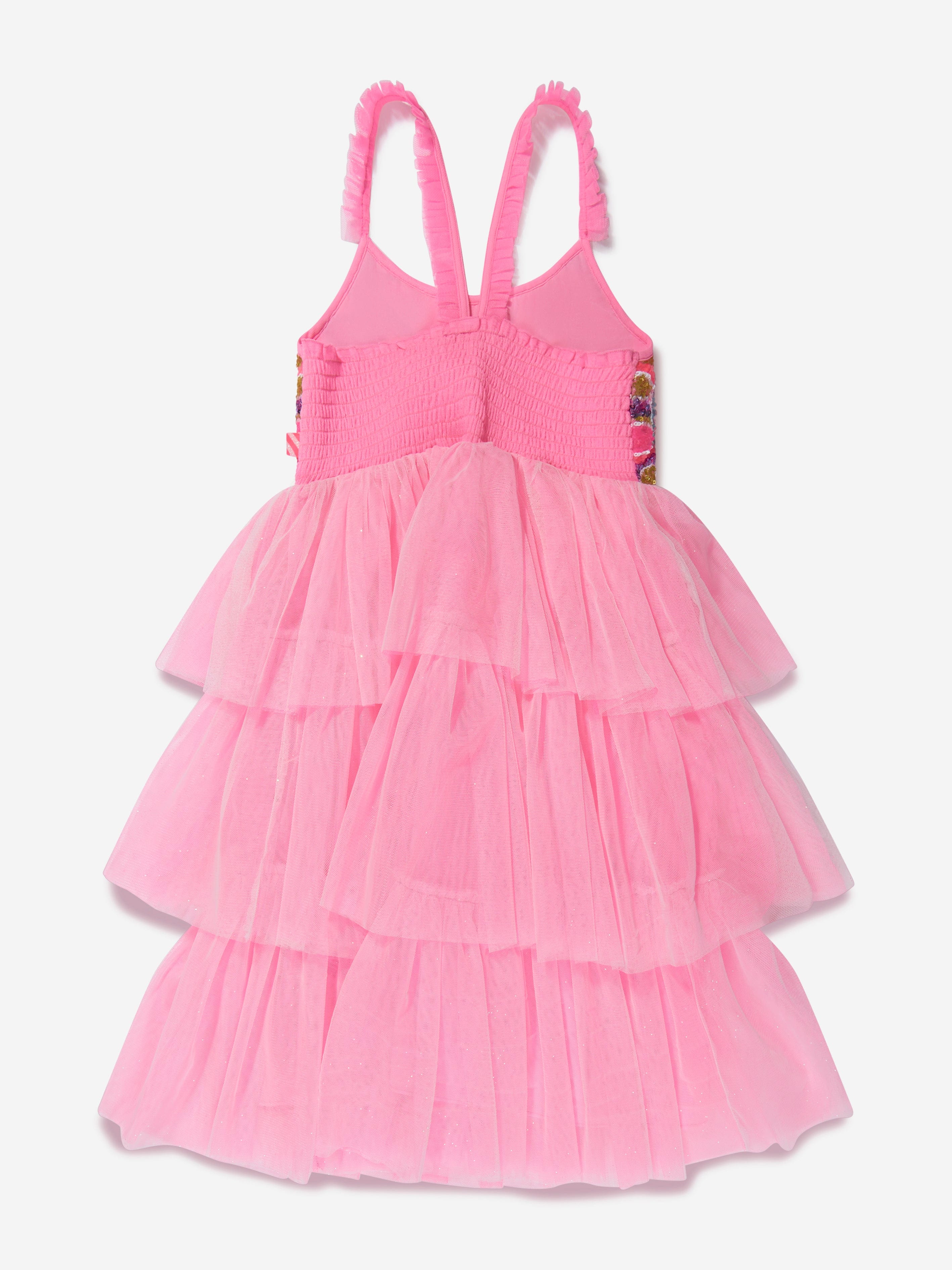 Billieblush Girls Sequin Sleeveless Dress in Pink