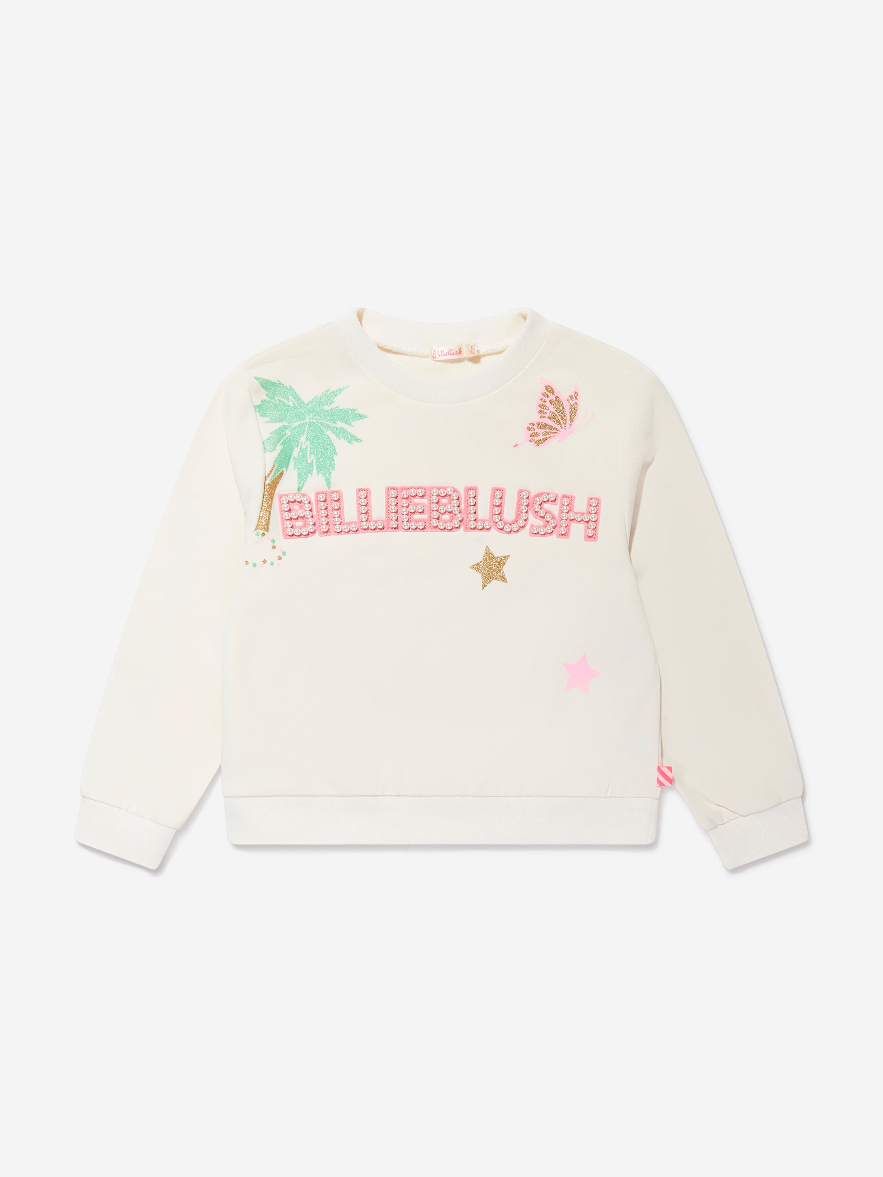 Billieblush Girls Logo Sweatshirt in Cream