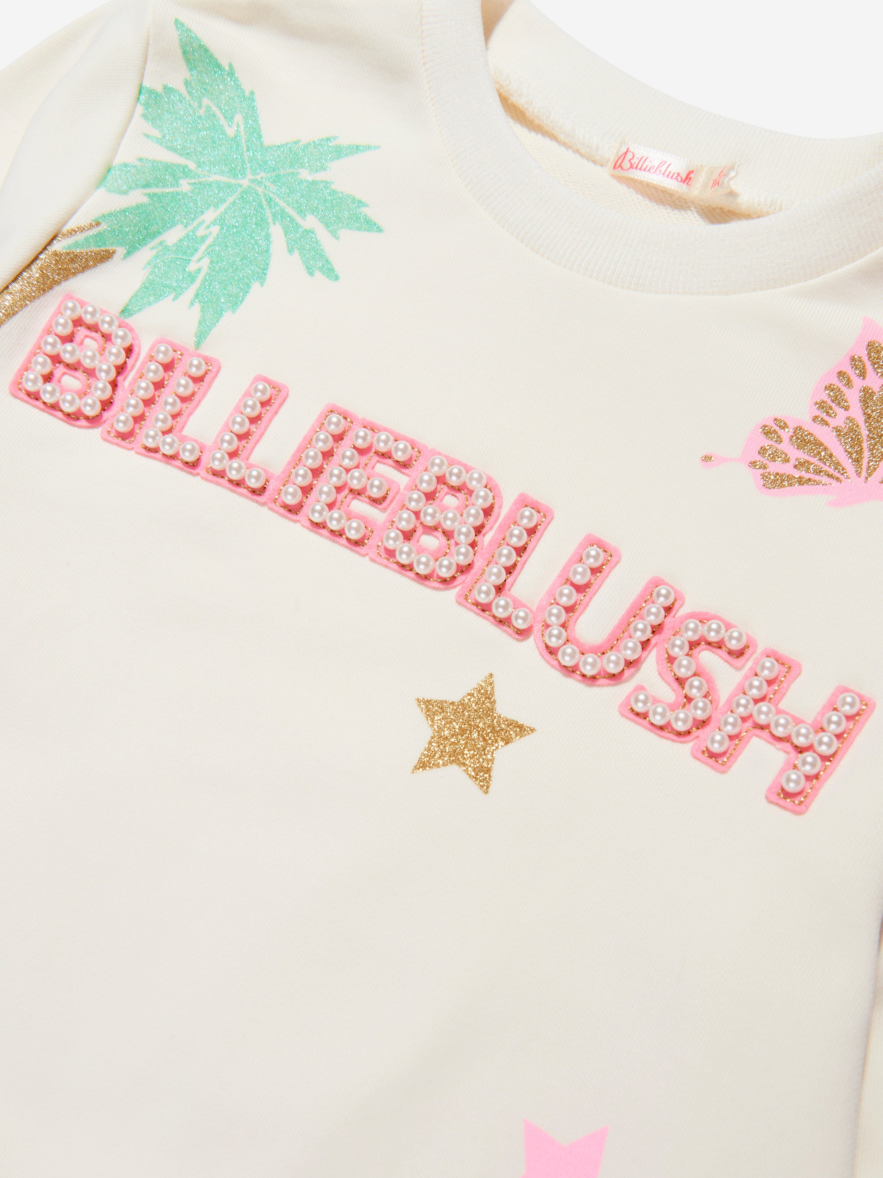 Billieblush Girls Logo Sweatshirt in Cream