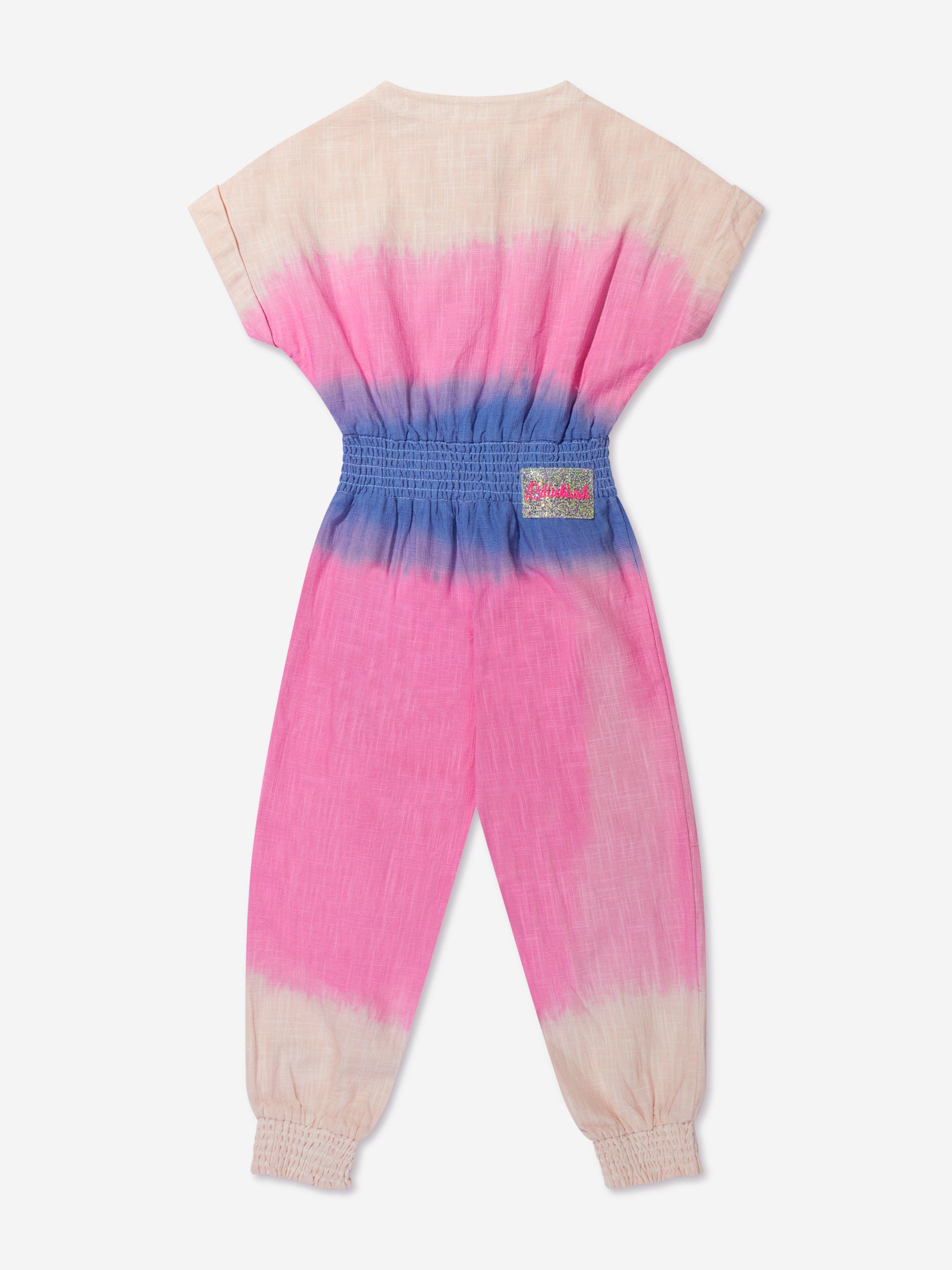 Billieblush Girls Tie Dye Jumpsuit in Pink