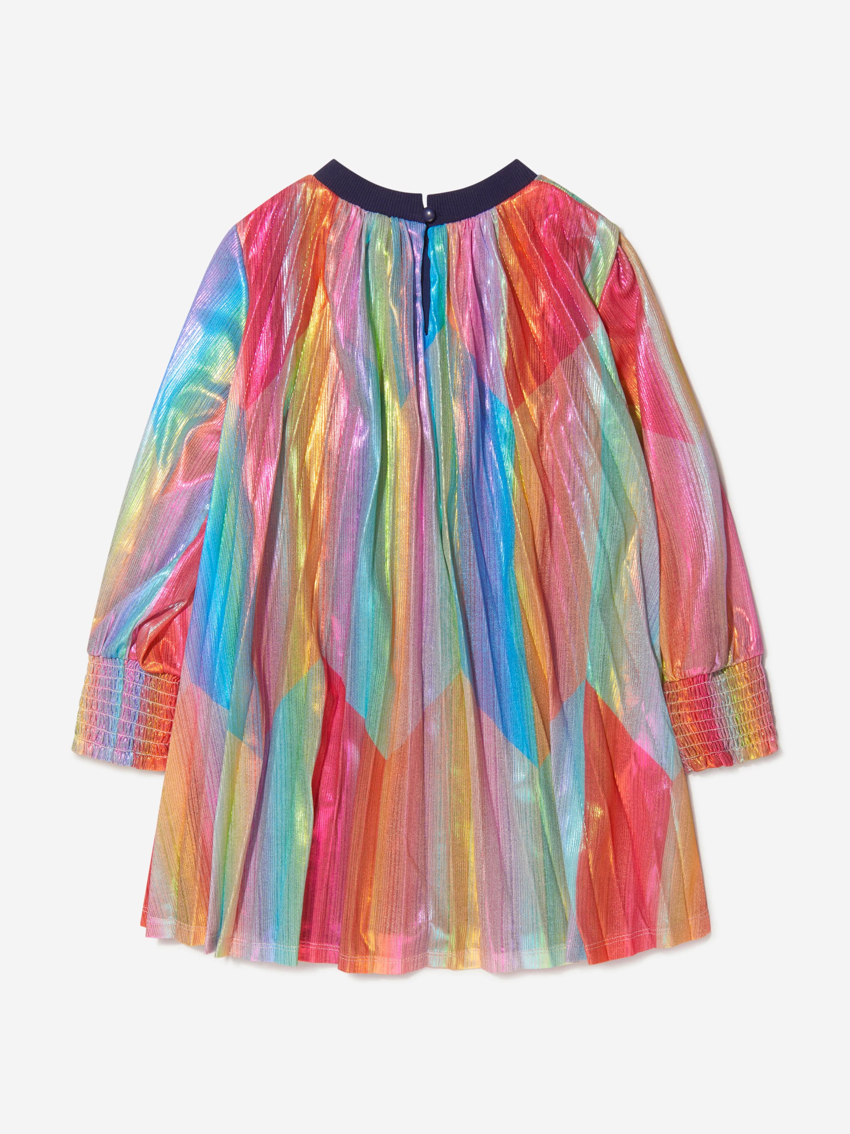 Billieblush Girls Metallic Pleated Dress