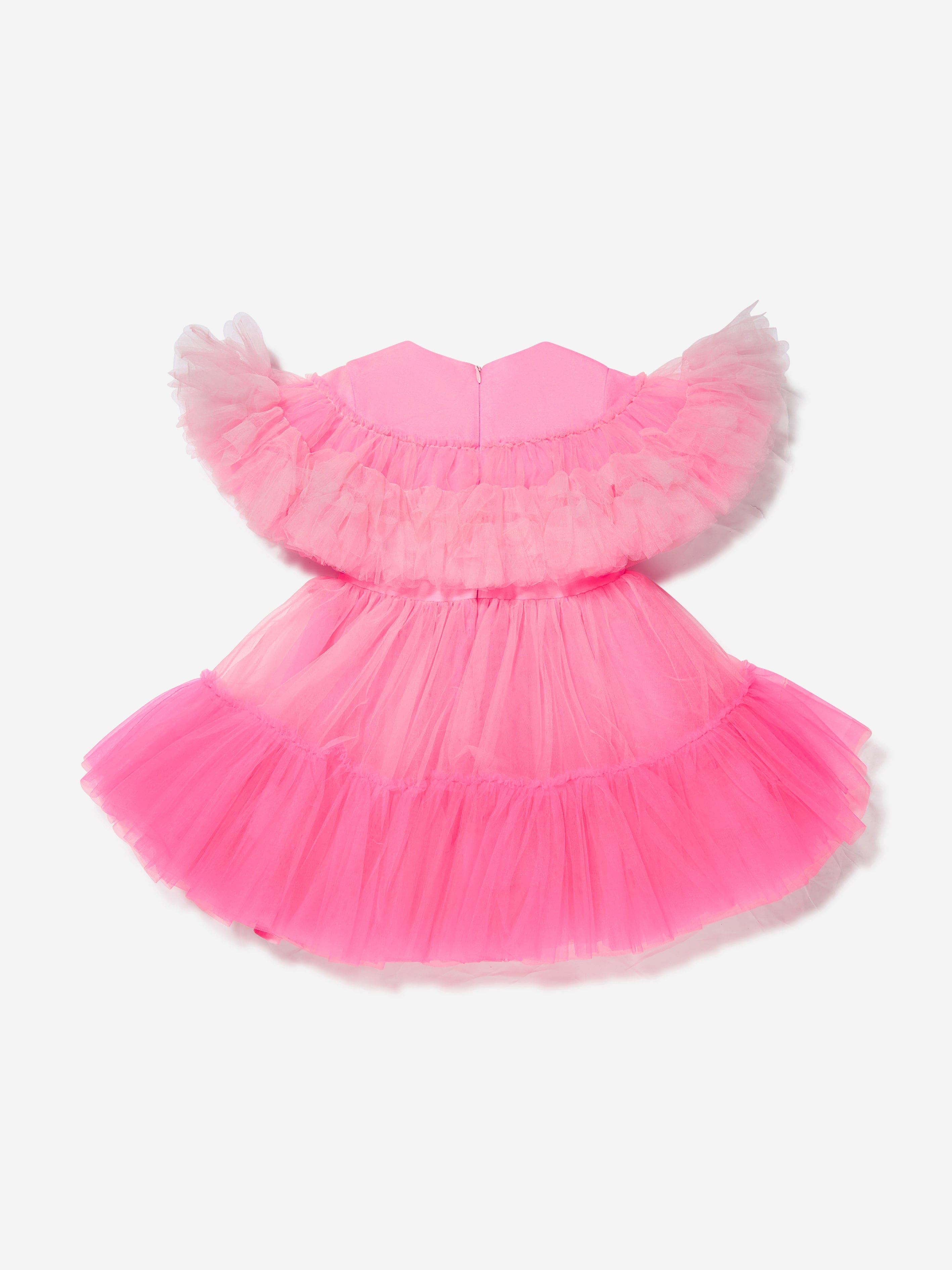 Billieblush Girls Tulle Ruffle Dress