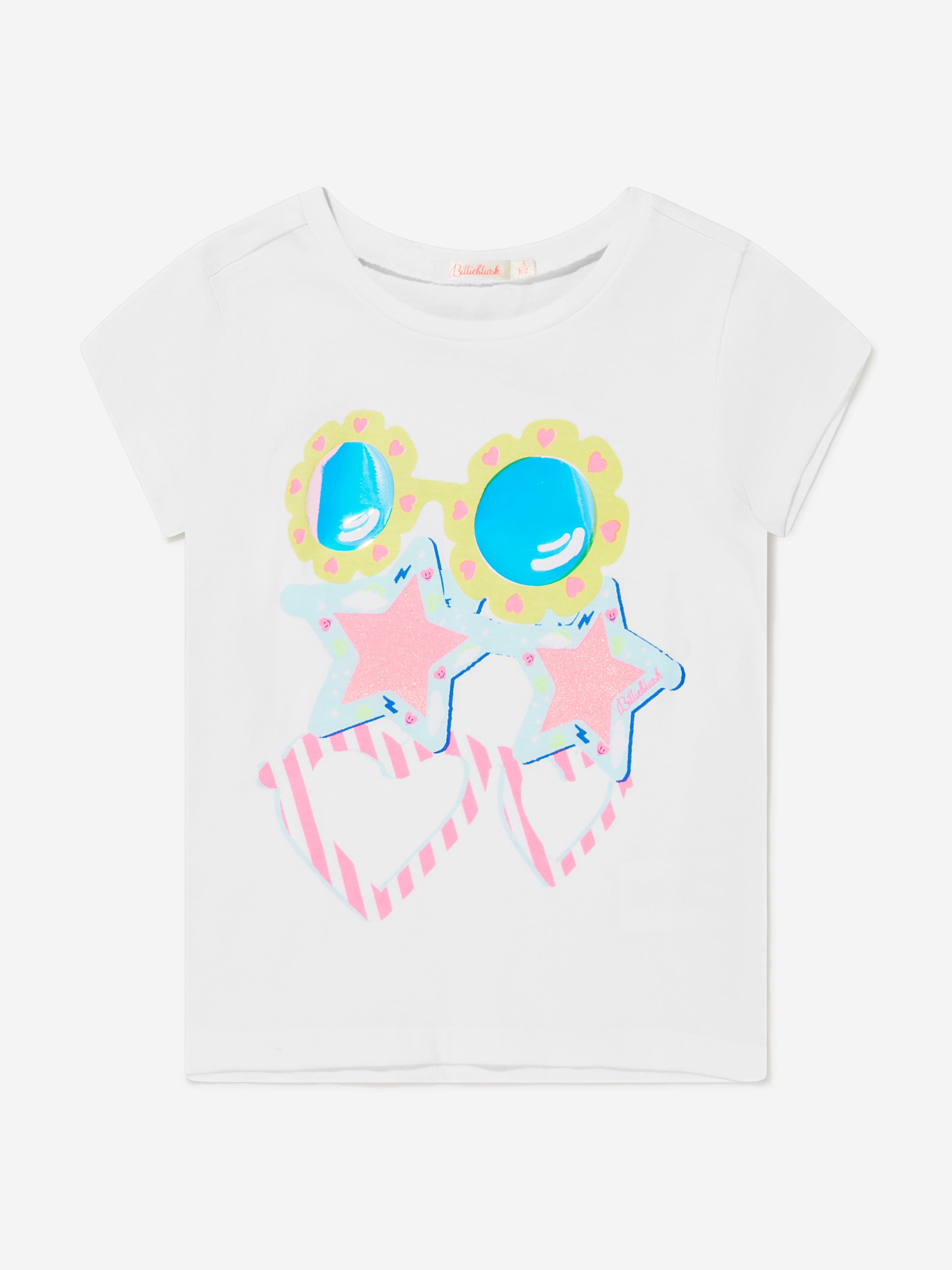 Billieblush Girls Cotton Sunglasses Print T-Shirt