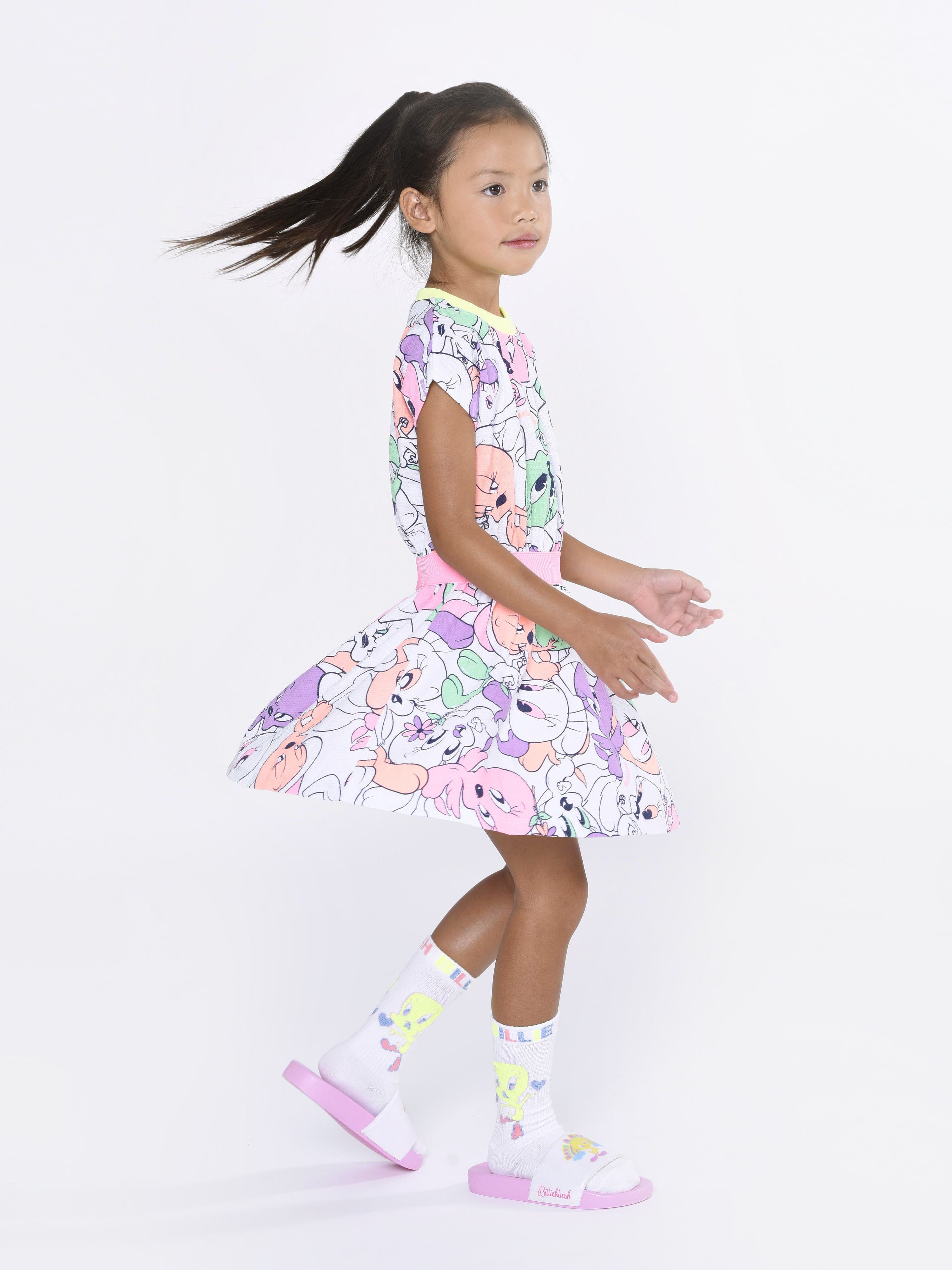 Billieblush Girls Tweety Bird T-Shirt Dress In White