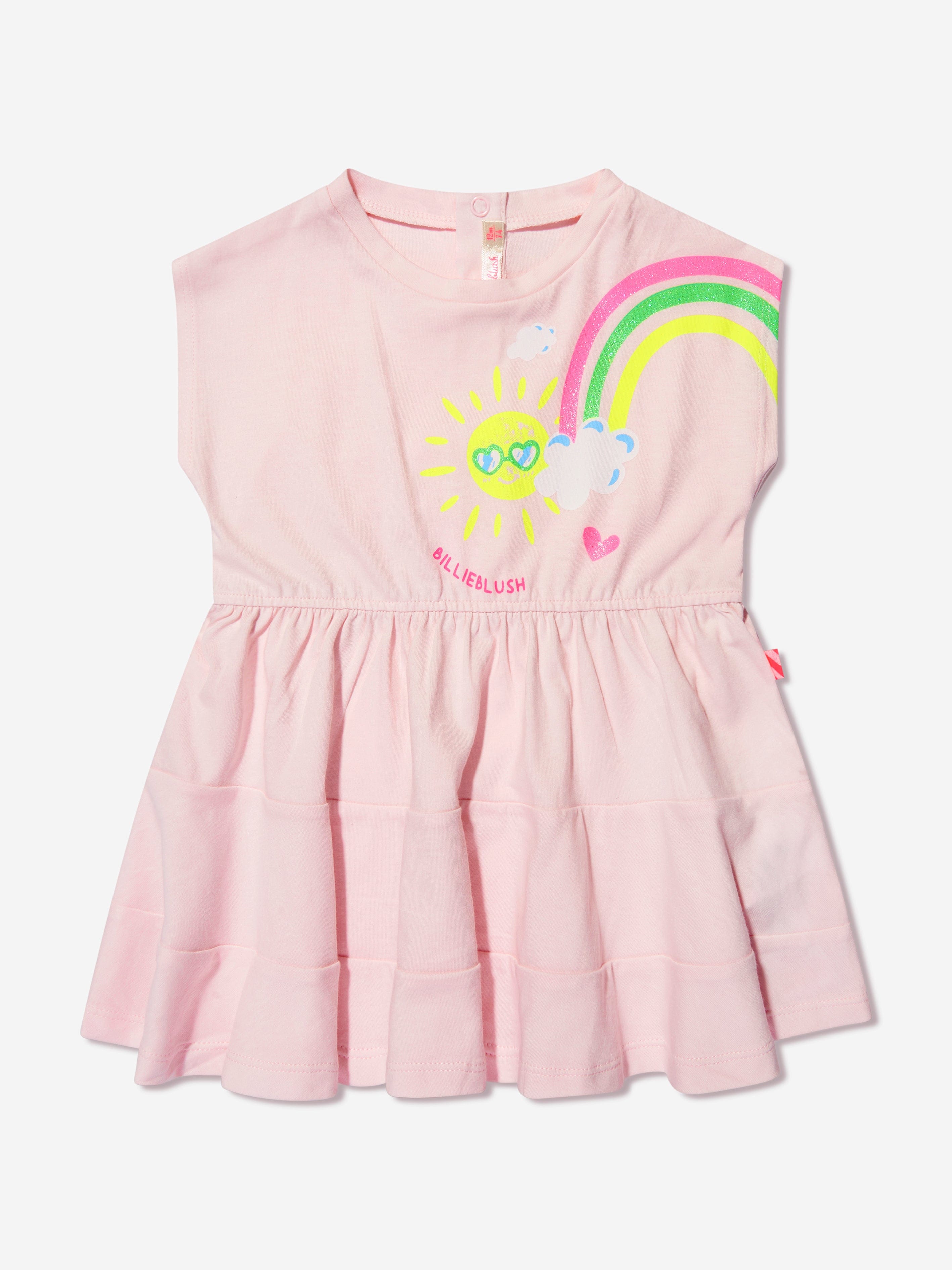 Billieblush Baby Girls Sunshine And Rainbow Dress in Pink