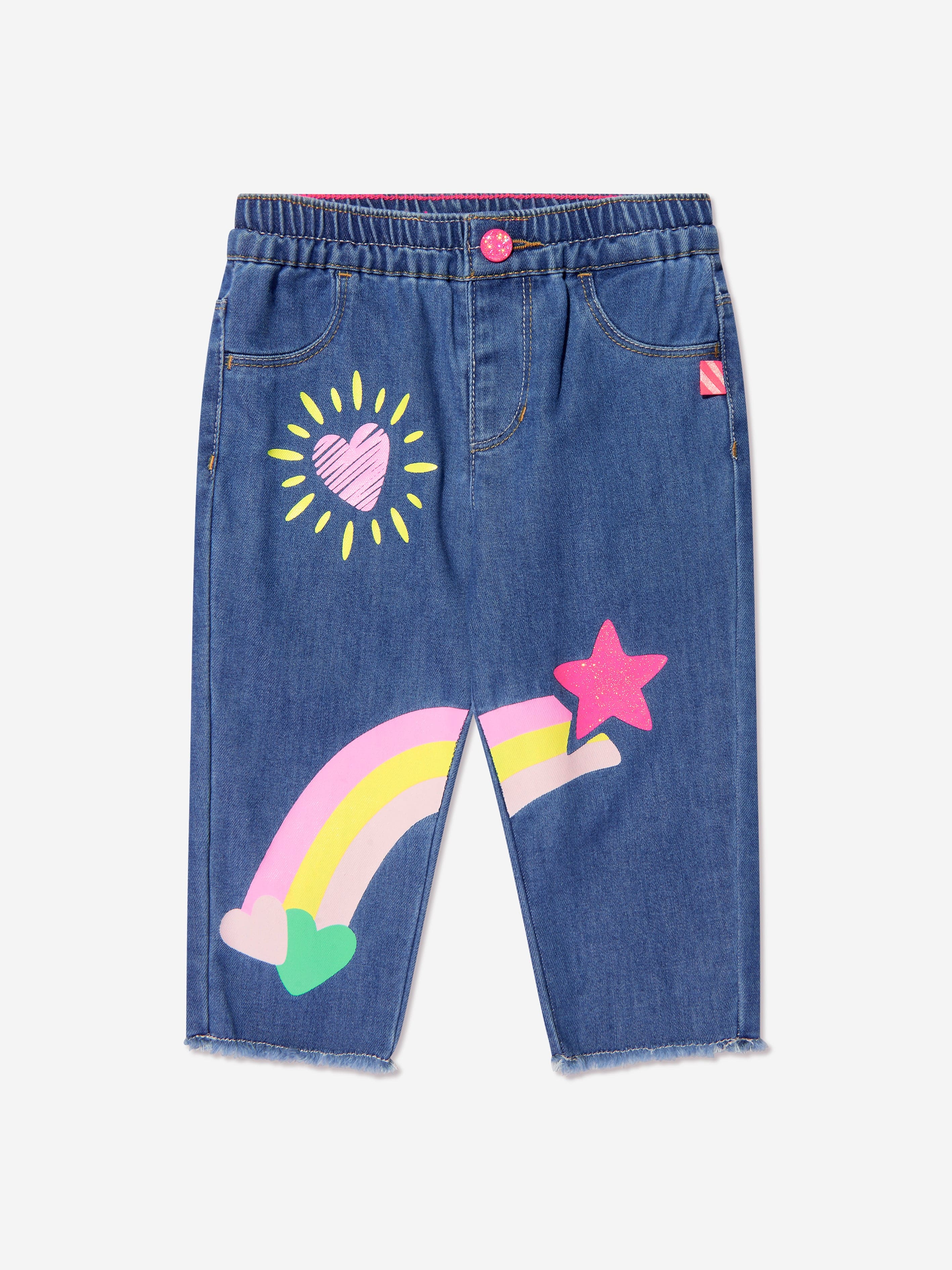 Billieblush Baby Girls Rainbow Jeans in Blue