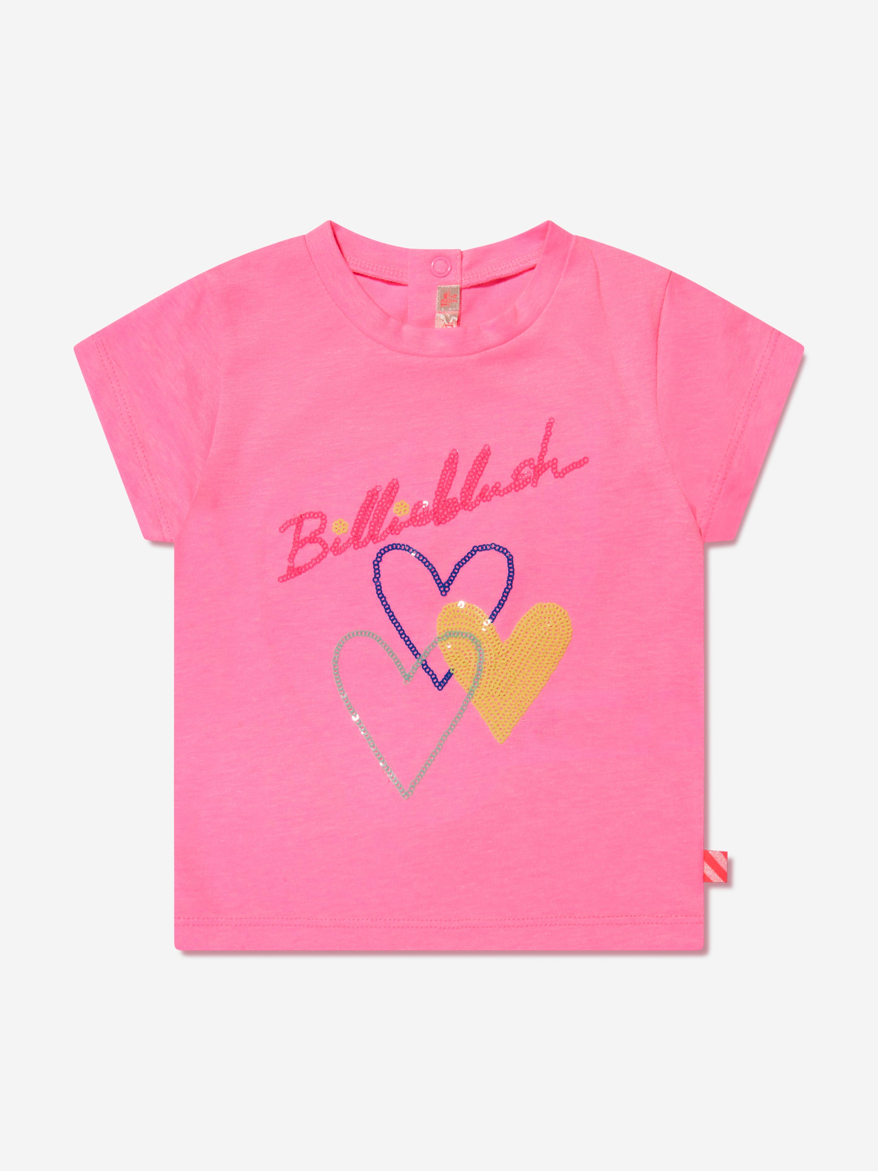 Billieblush Baby Girls Hearts T-Shirt in Pink