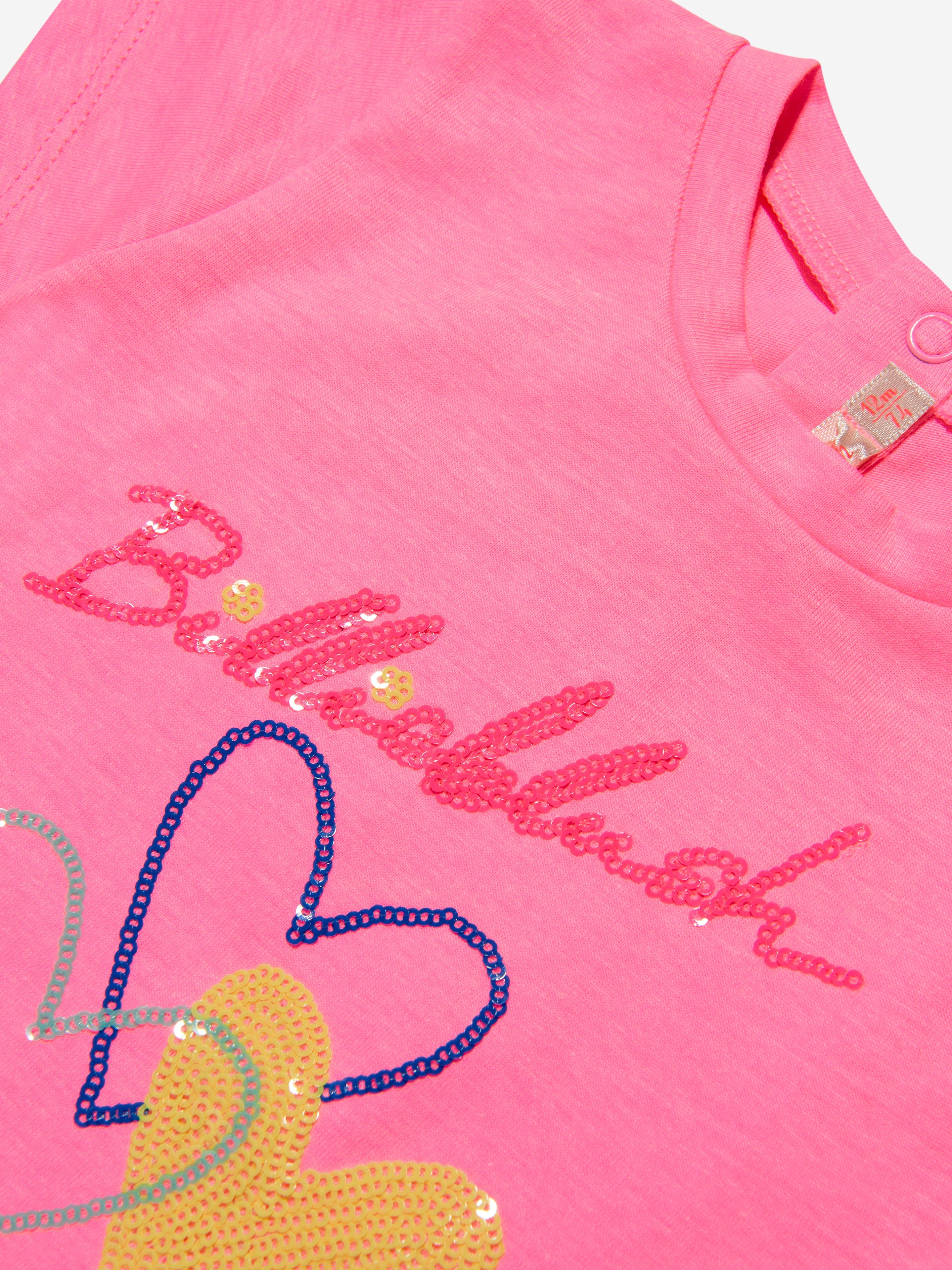 Billieblush Baby Girls Hearts T-Shirt in Pink