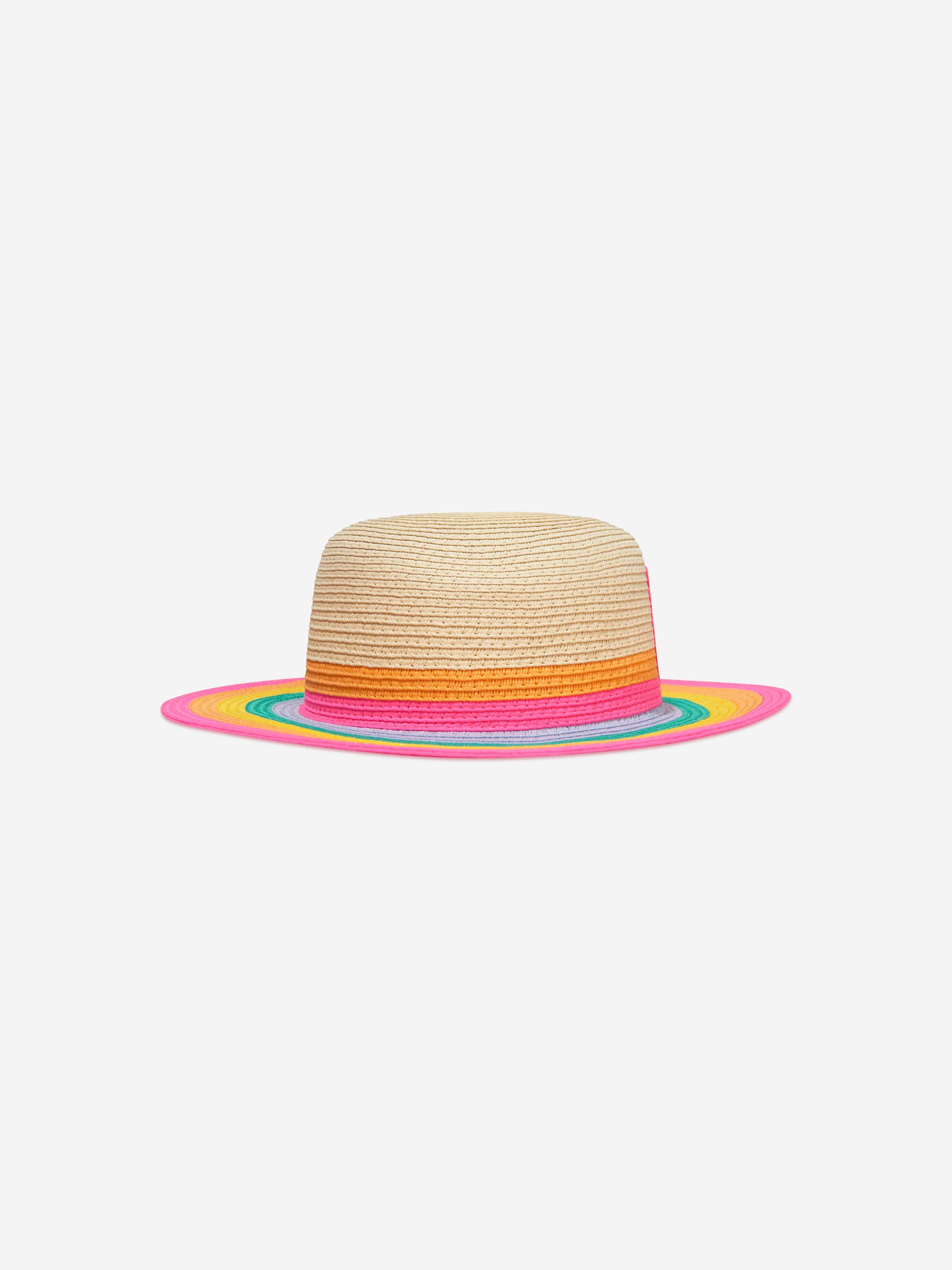 Billieblush Girls Striped Straw Hat in Multicolour