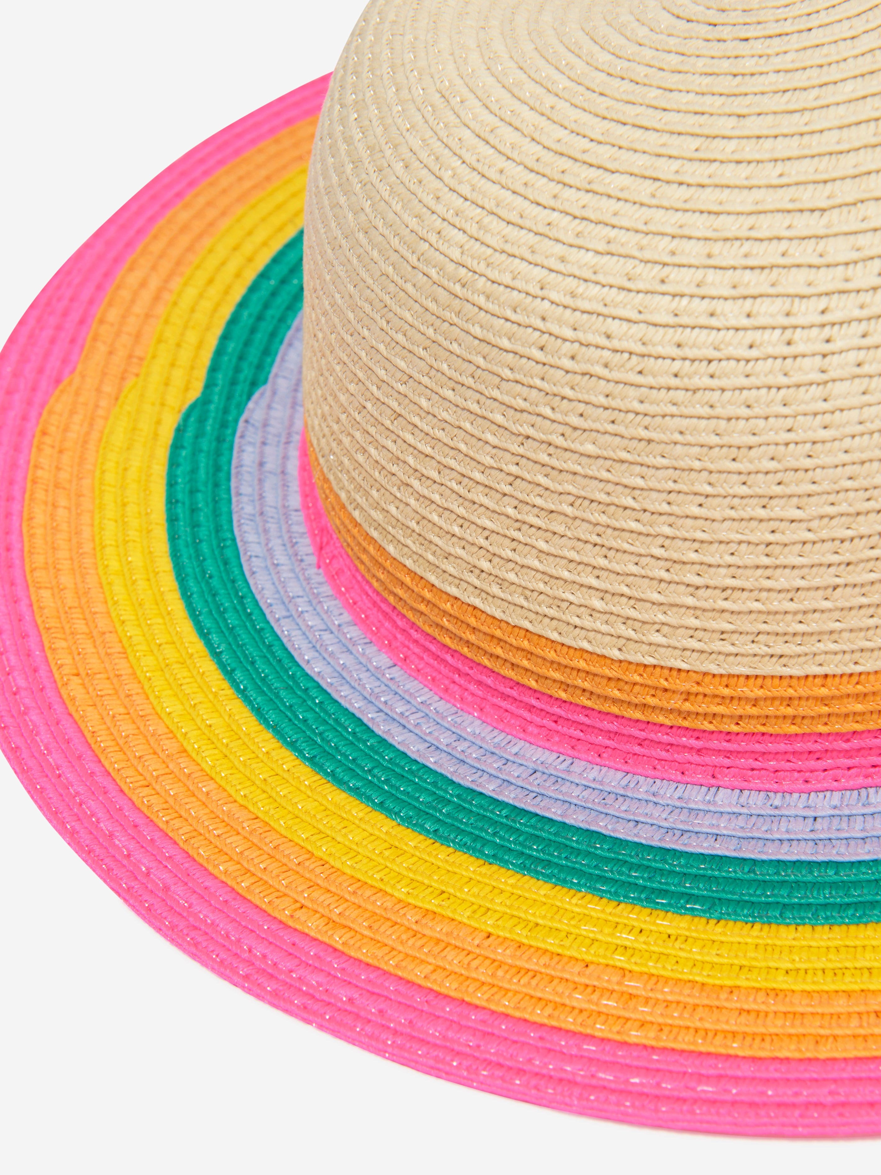 Billieblush Girls Striped Straw Hat in Multicolour