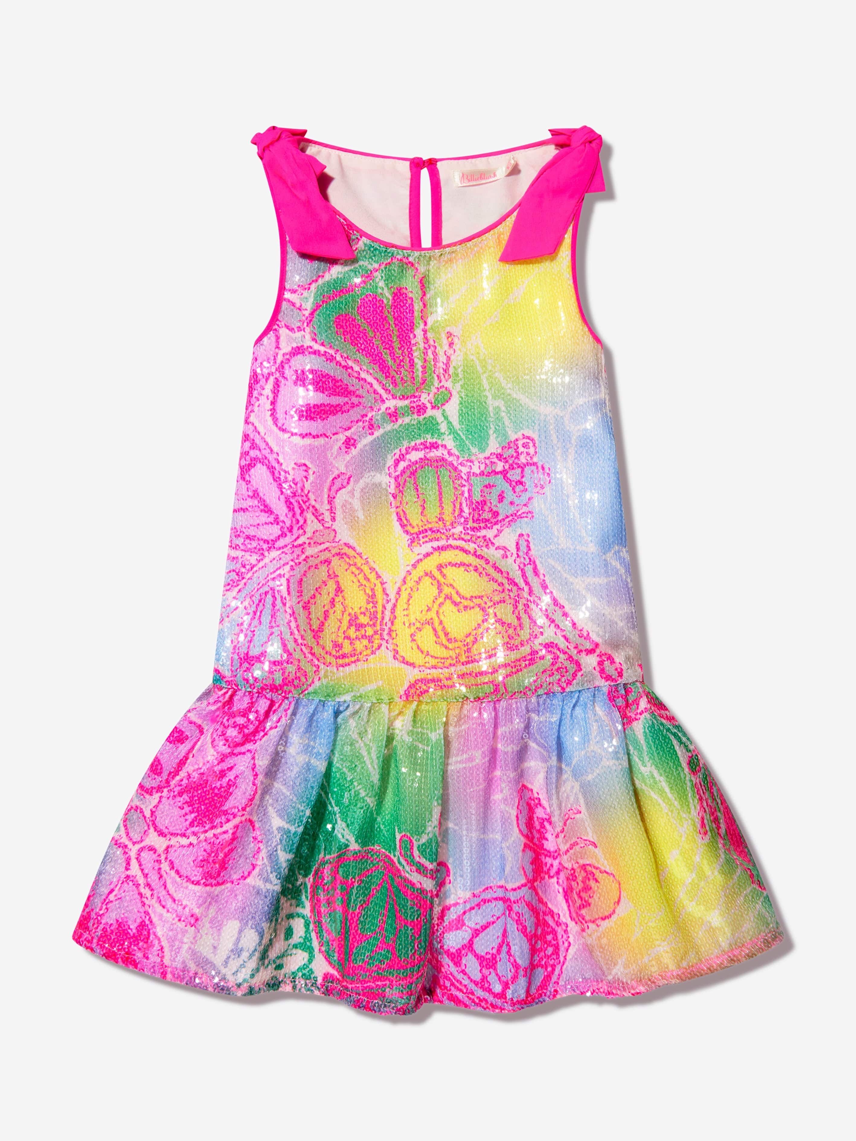 Billieblush Girls Sequin Butterfly Dress in Multicolour