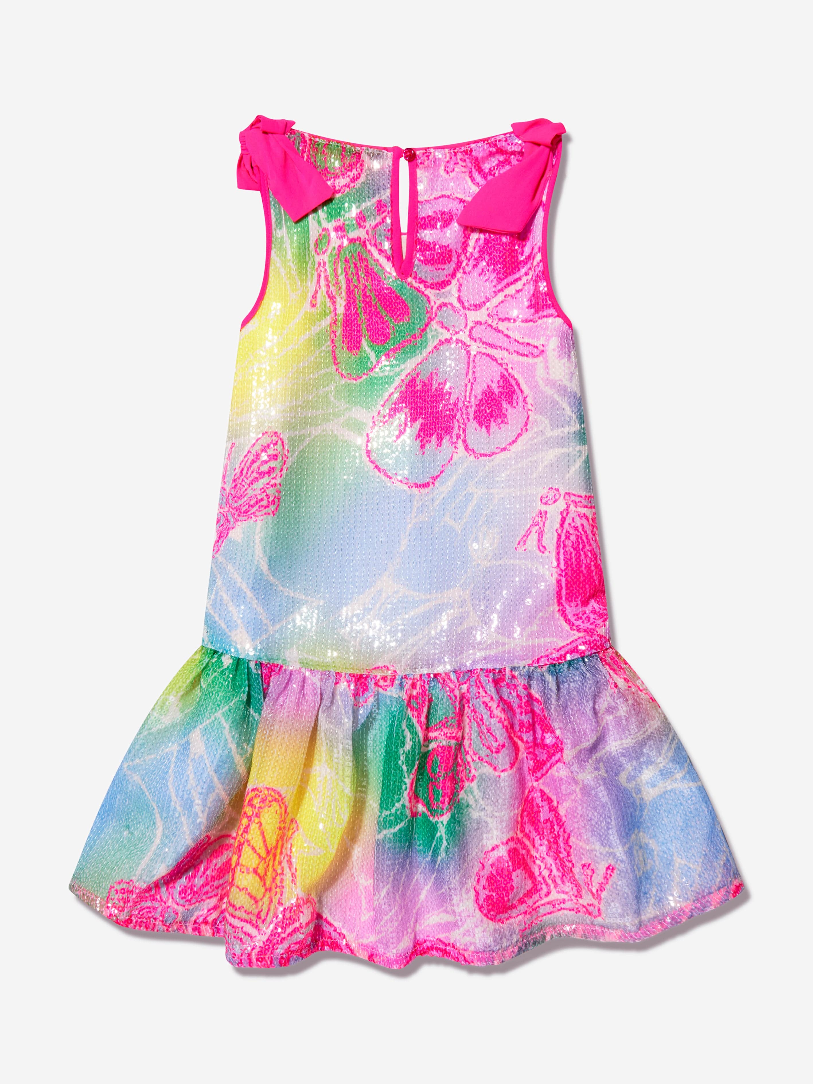 Billieblush Girls Sequin Butterfly Dress in Multicolour