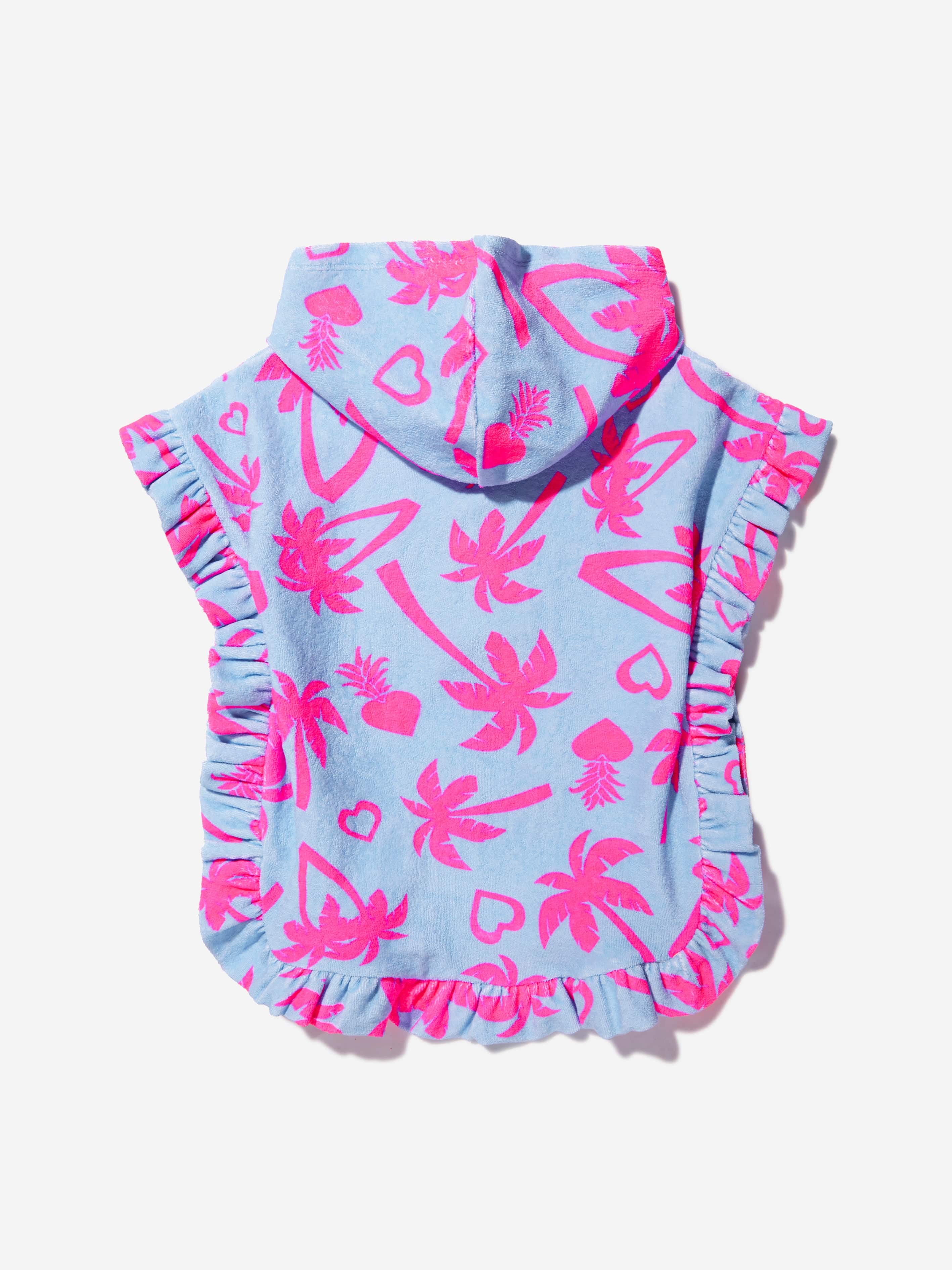 Billieblush Girls Palm Trees Beach Cape in Blue