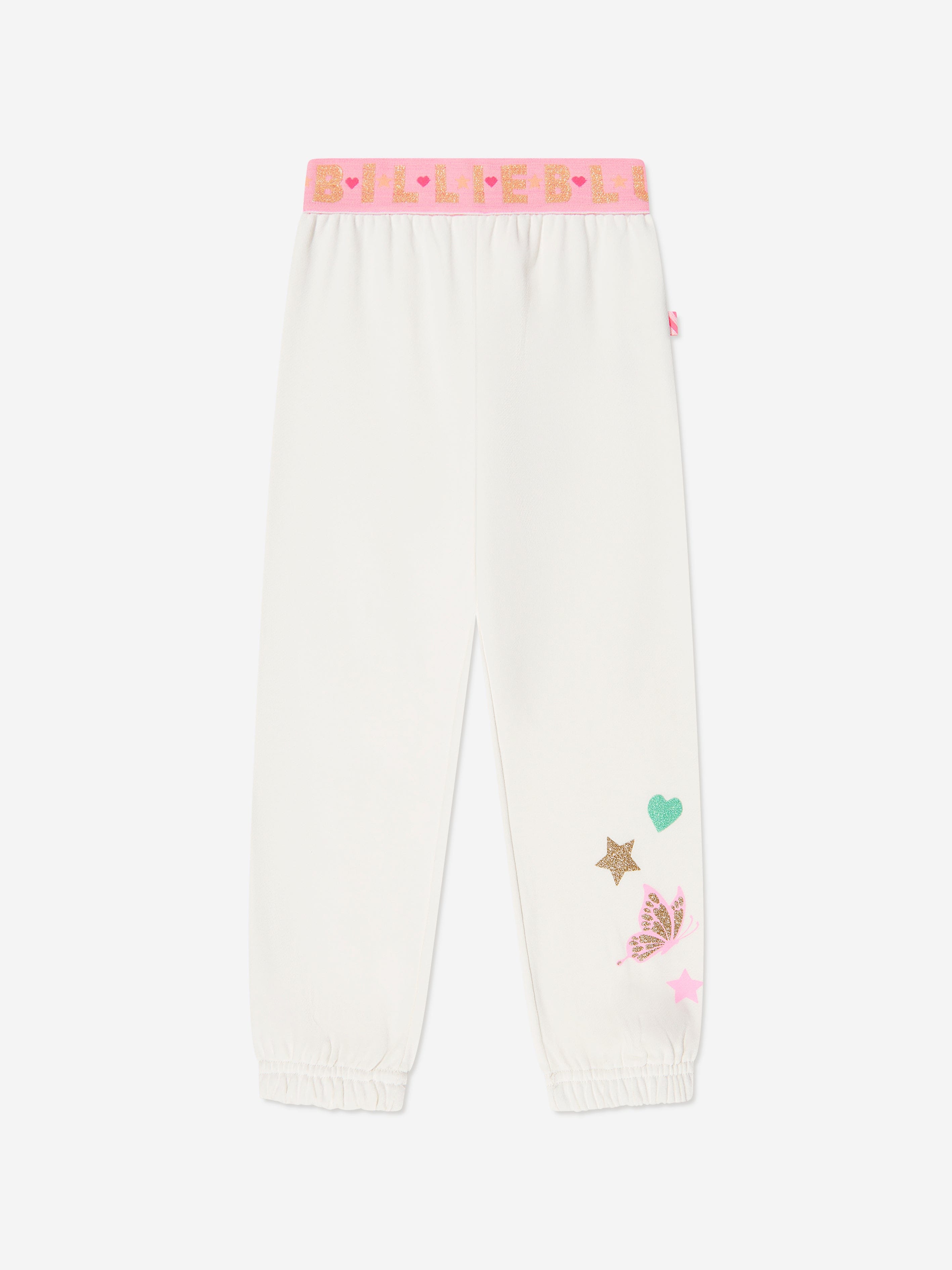 Billieblush Girls Butterfly Joggers in Cream