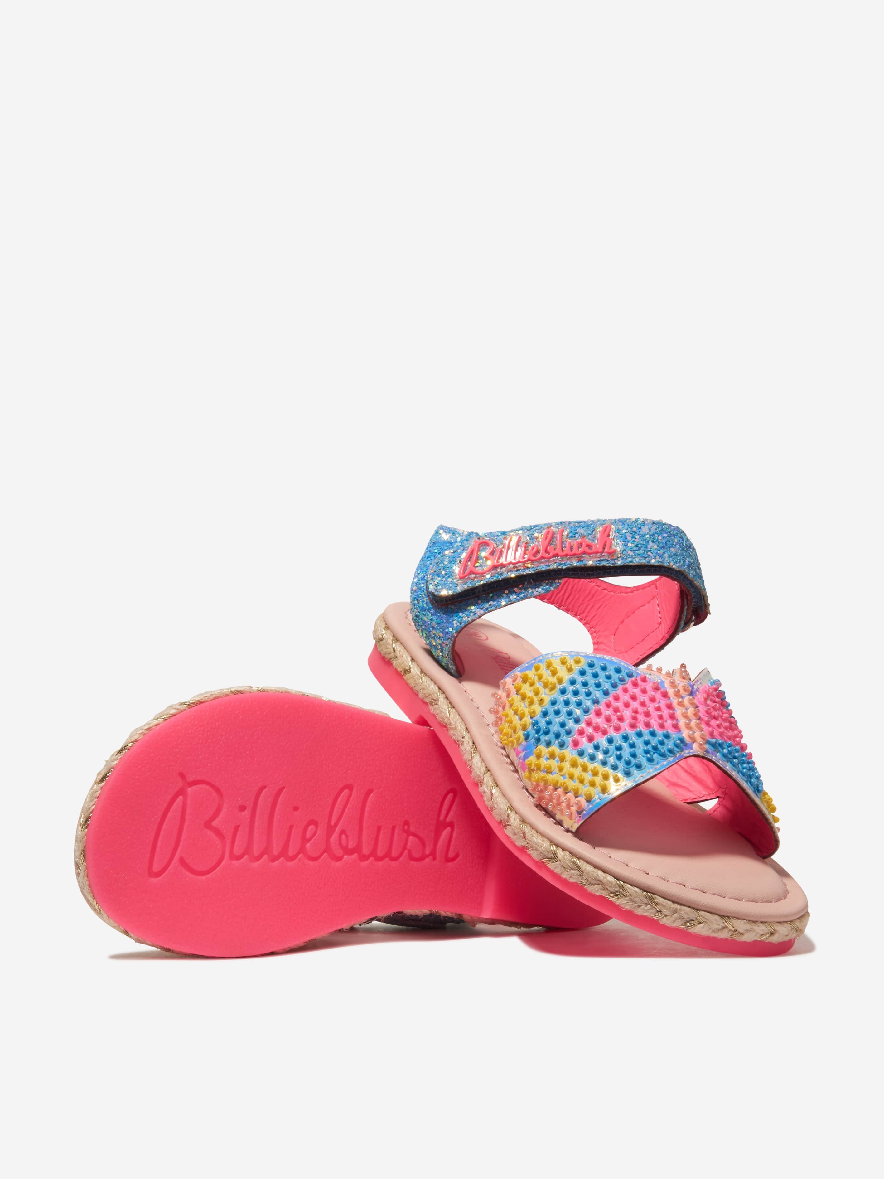 Billieblush Girls Sequin And Pearl Butterfly Sandals in Blue