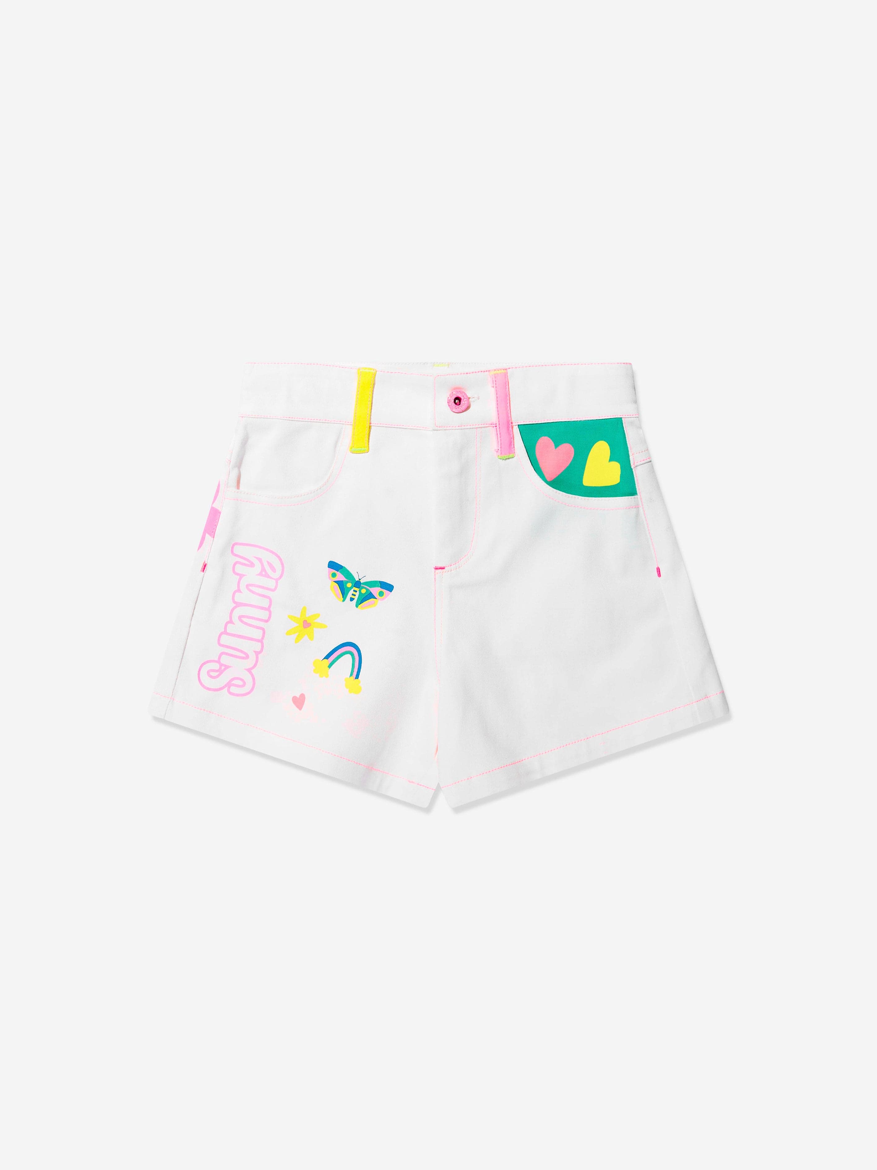 Billieblush Girls Twill Shorts in White