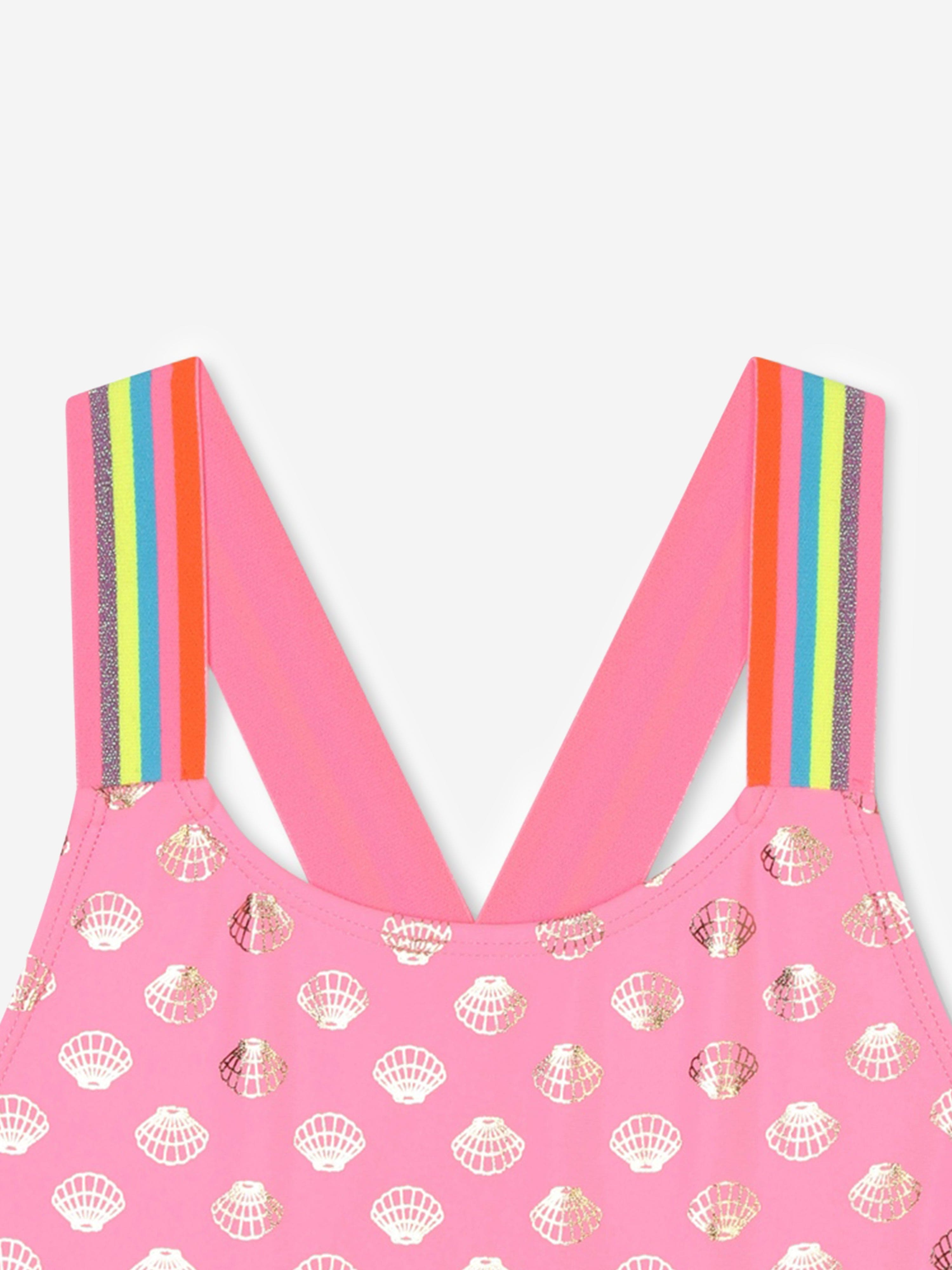 Billieblush Girls Shell Swimsuit in Pink